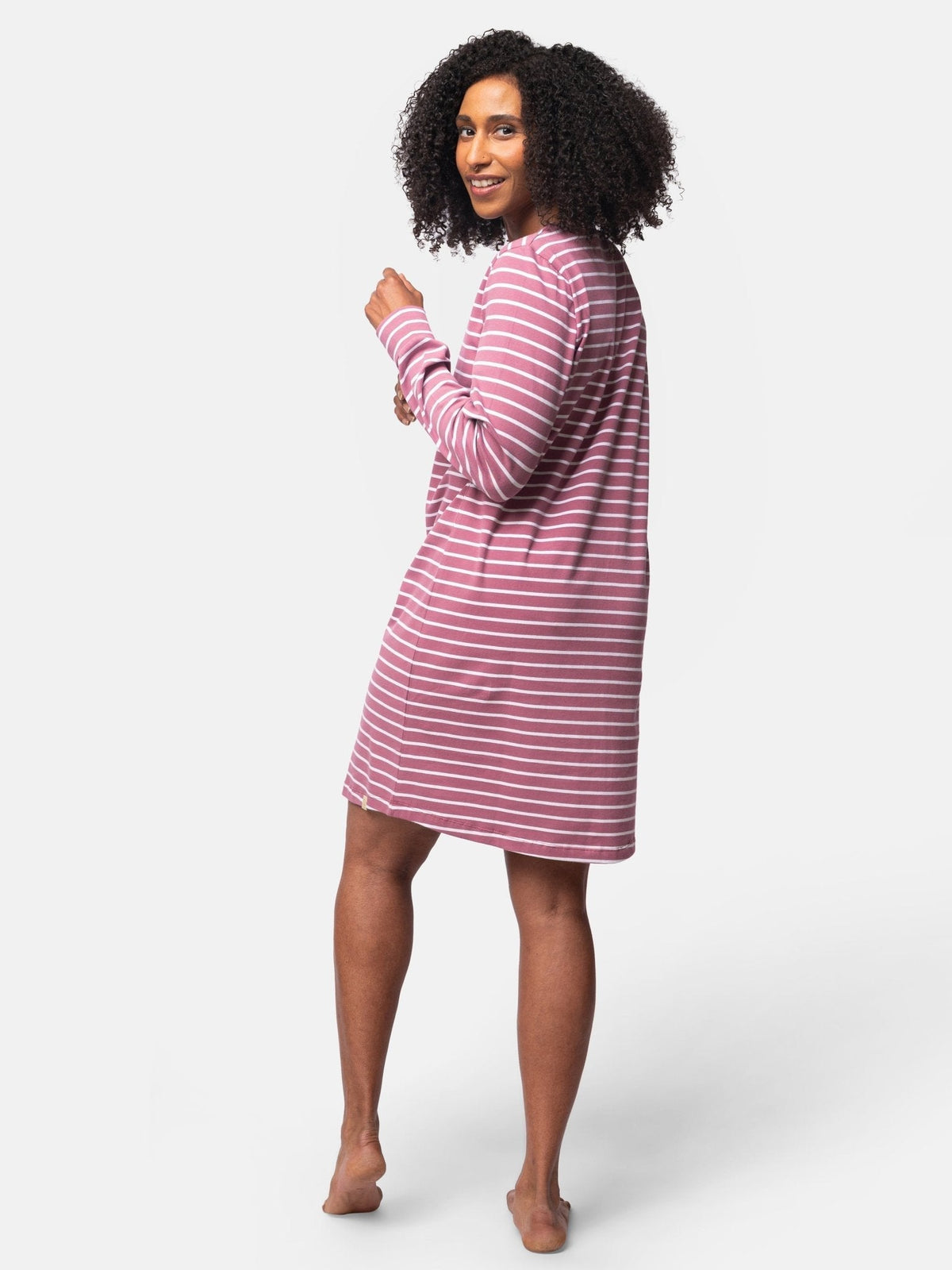 Bequemes Langarm Sleepshirt Ringel - loud + proud - G601-grp-36