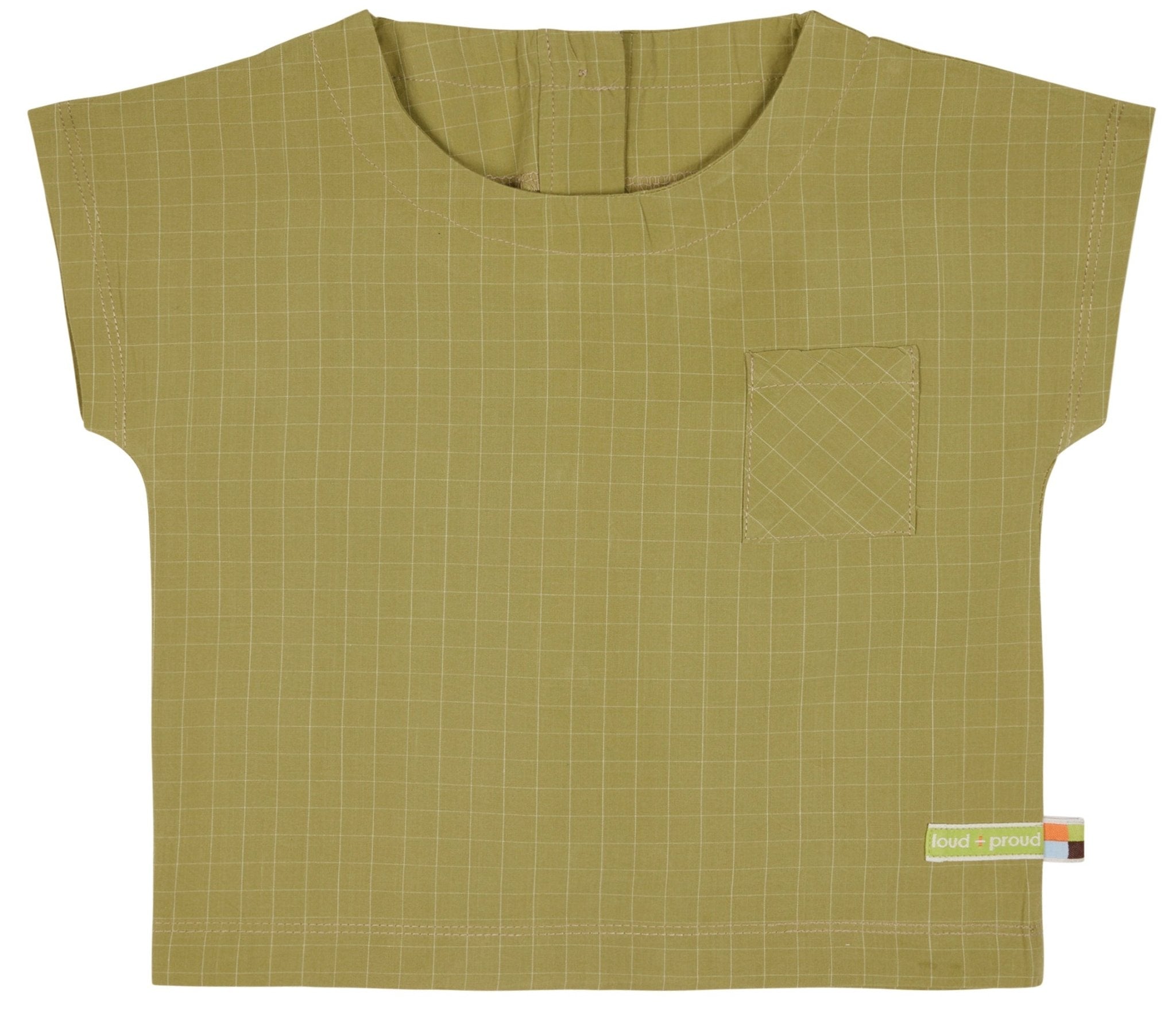 Bluse aus feinem Karo - loud + proud - 1128 - avo - 74/80