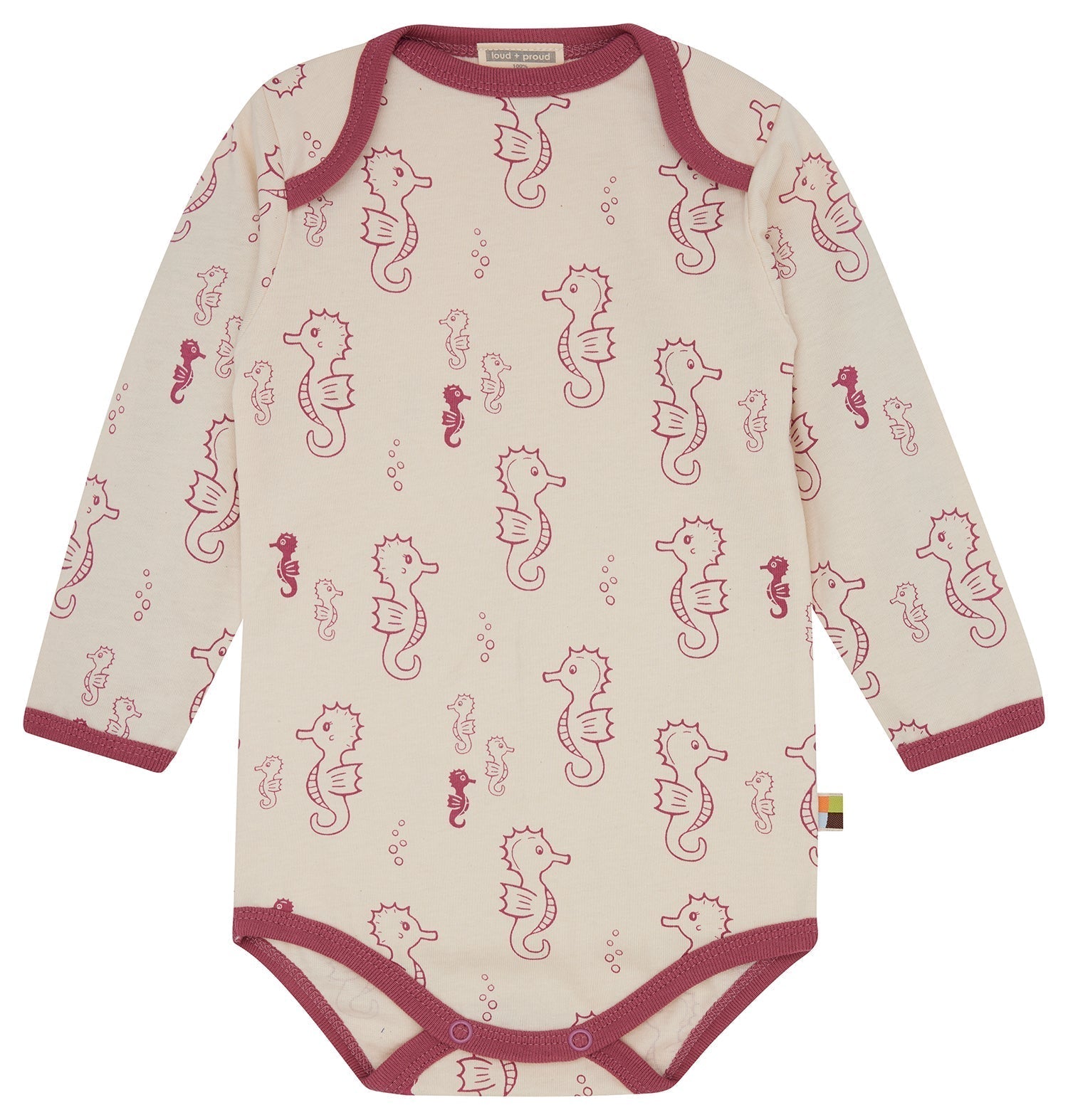 Body langarm Druck - loud + proud - 2119 - rou - 50/56