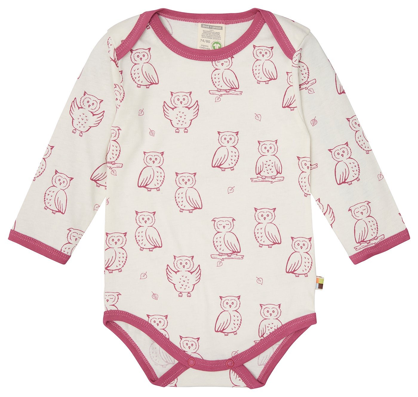 Body langarm mit Druck - loud + proud - 2109 - rou - 50/56