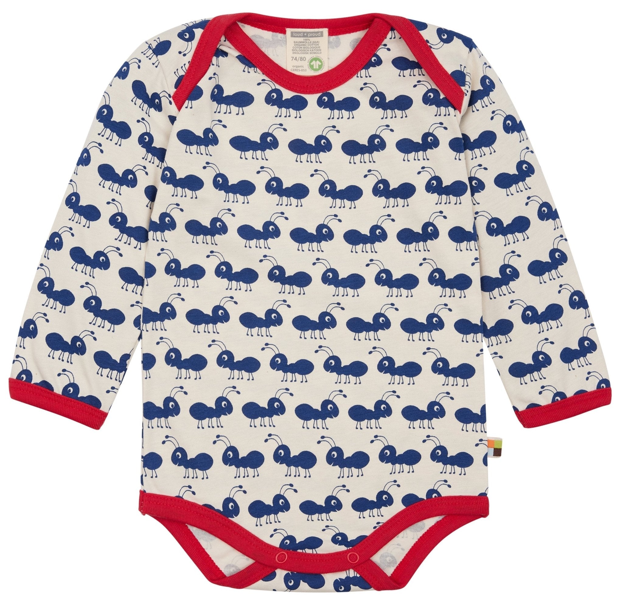 Body Langarm mit Druck Ameisen - loud + proud - 2075 - ul - 50/56