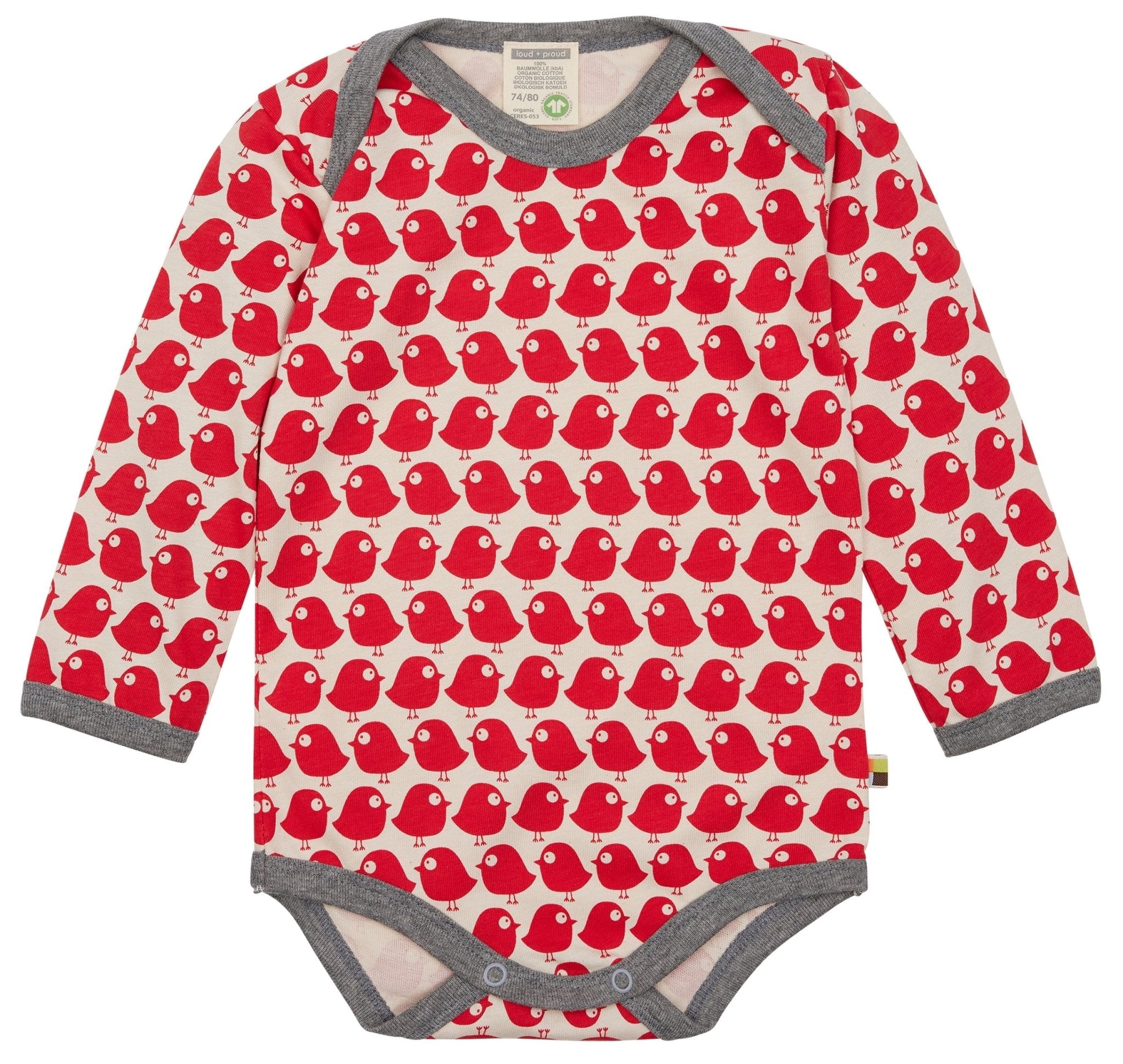 Body Langarm mit Druck Vögel - loud + proud - 2079 - to - 50/56