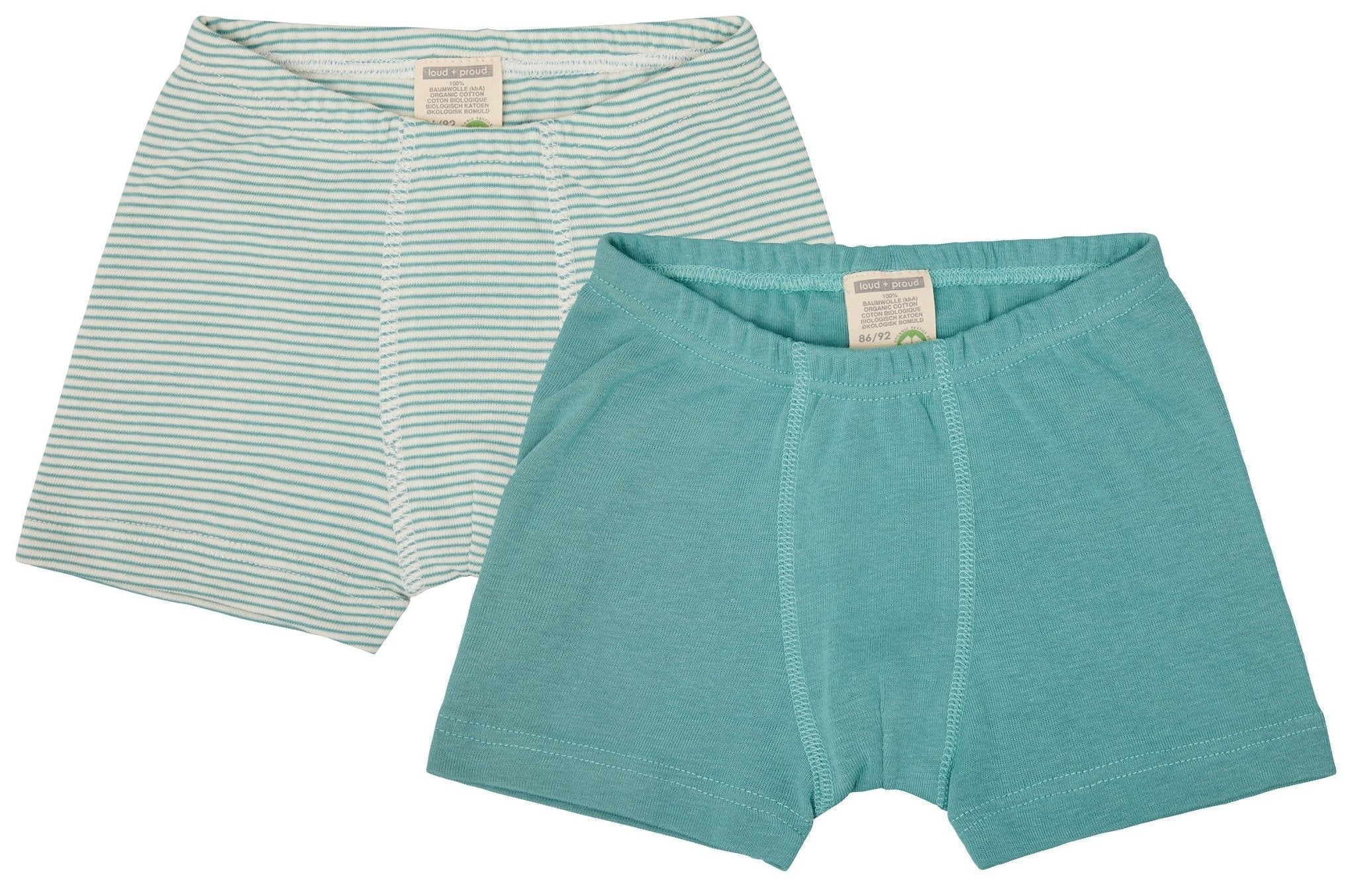 Doppelpack Boxer aus Feinripp - loud + proud - 2101 - ore - 86/92