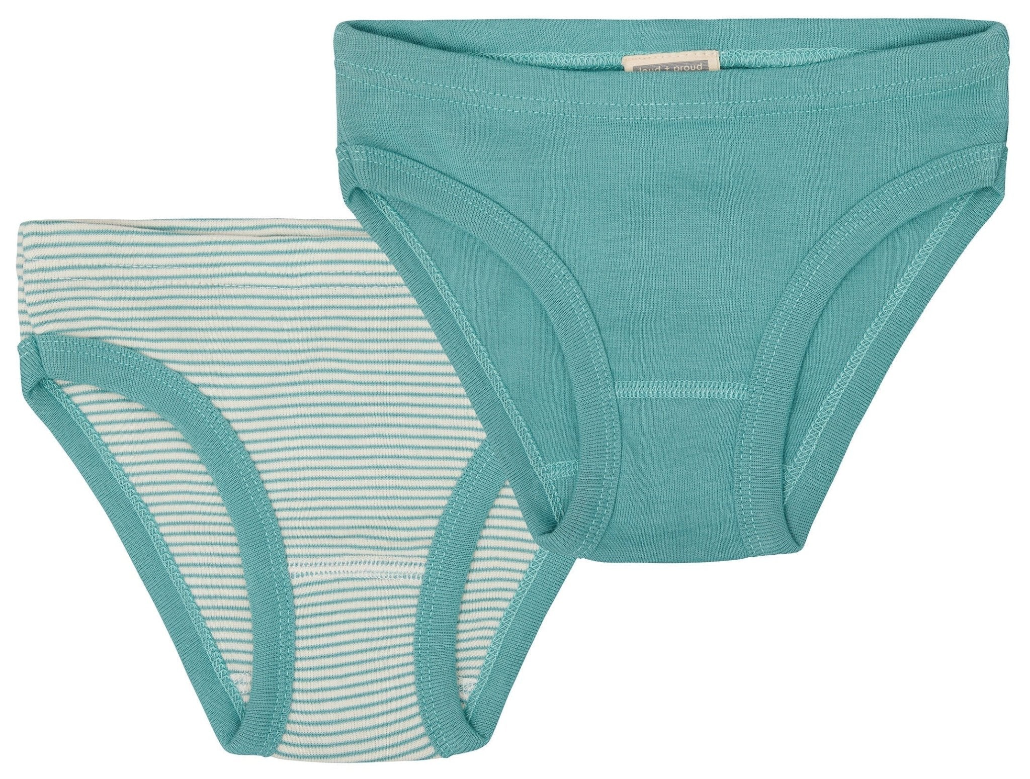 Doppelpack Slips aus Feinripp - loud + proud - 2100 - ore - 86/92