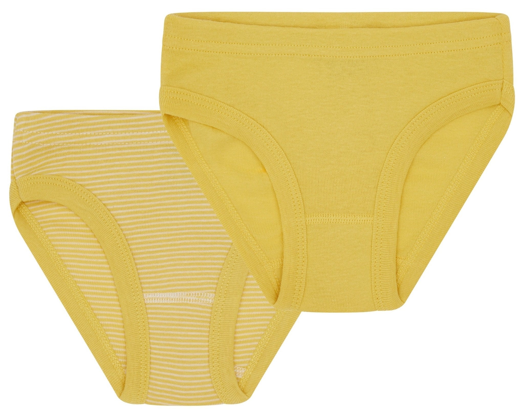 Doppelpack Slips aus Feinripp - loud + proud - 2100 - gol - 86/92