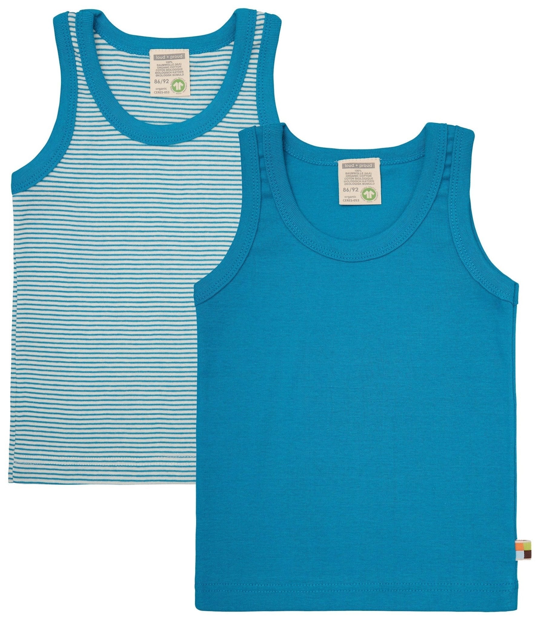 Doppelpack Unterhemden aus Feinripp - loud + proud - 2102 - pe - 86/92