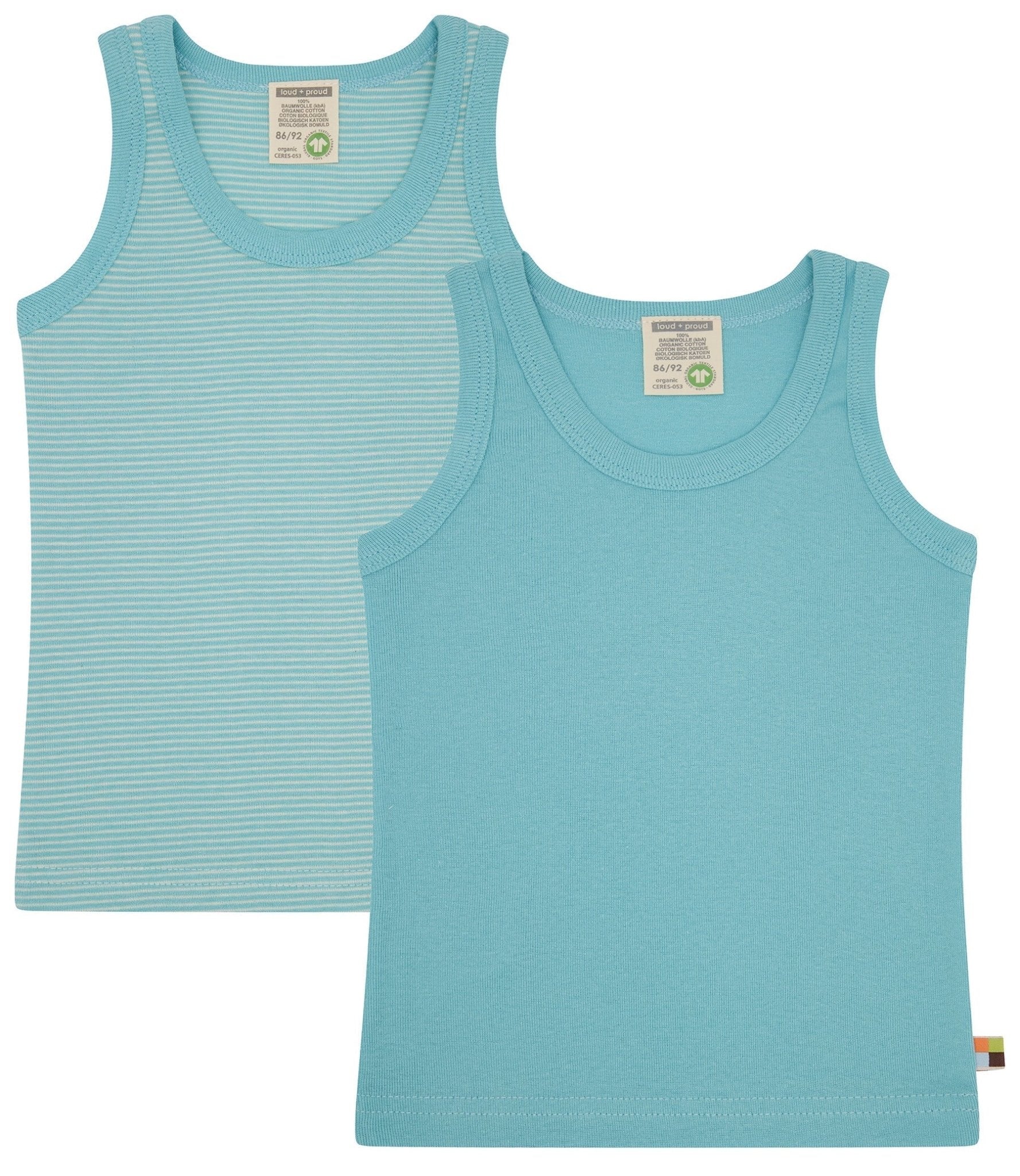 Doppelpack Unterhemden aus Feinripp - loud + proud - 2102 - lag - 86/92