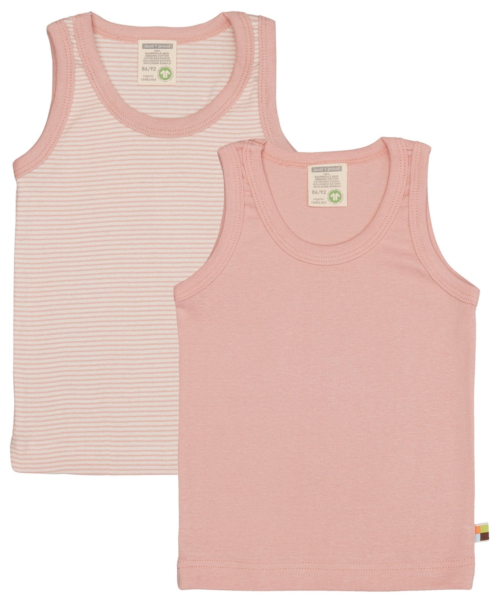 Doppelpack Unterhemden aus Feinripp - loud + proud - 2102 - pow - 86/92