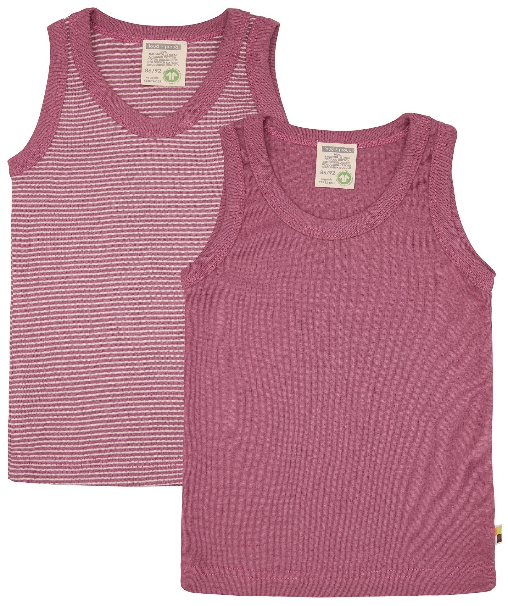 Doppelpack Unterhemden aus Feinripp - loud + proud - 2102 - grp - 86/92