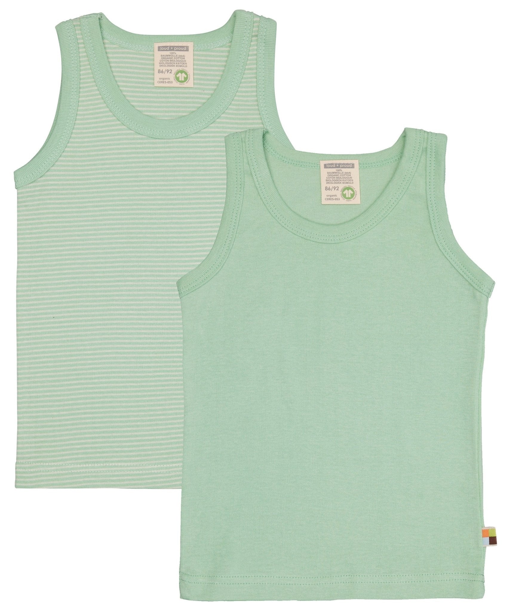 Doppelpack Unterhemden aus Feinripp - loud + proud - 2102 - pi - 86/92