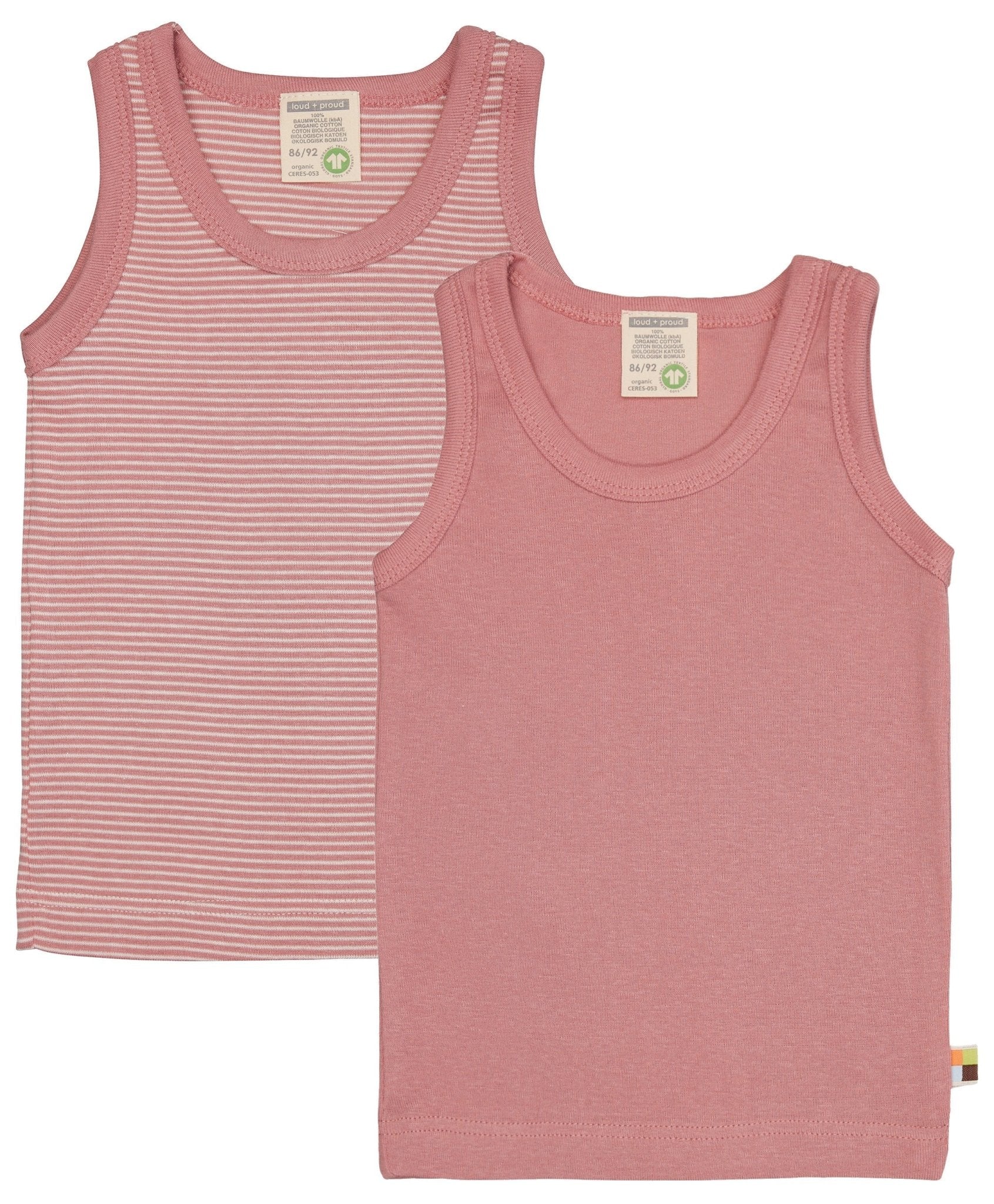 Doppelpack Unterhemden aus Feinripp - loud + proud - 2102 - blo - 86/92