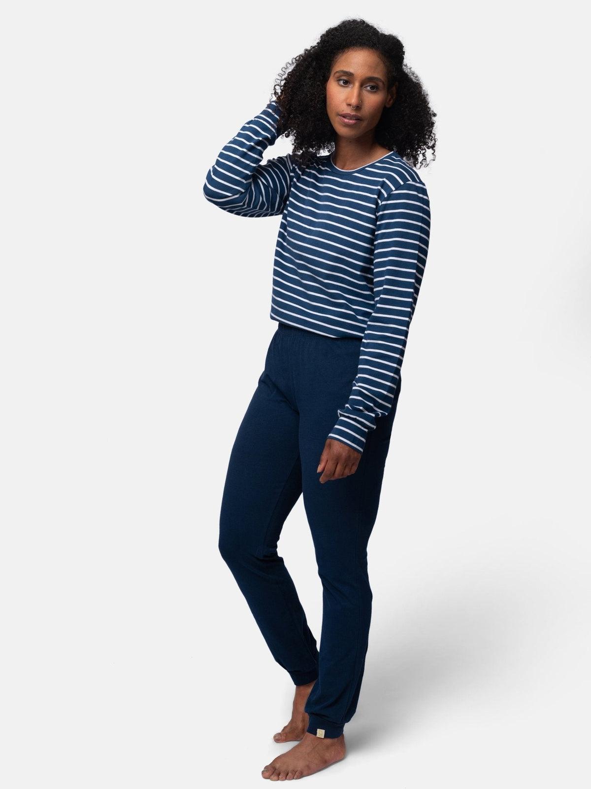 Elastische Jersey - Hose mit Bündchen - loud + proud - G404-ul-36