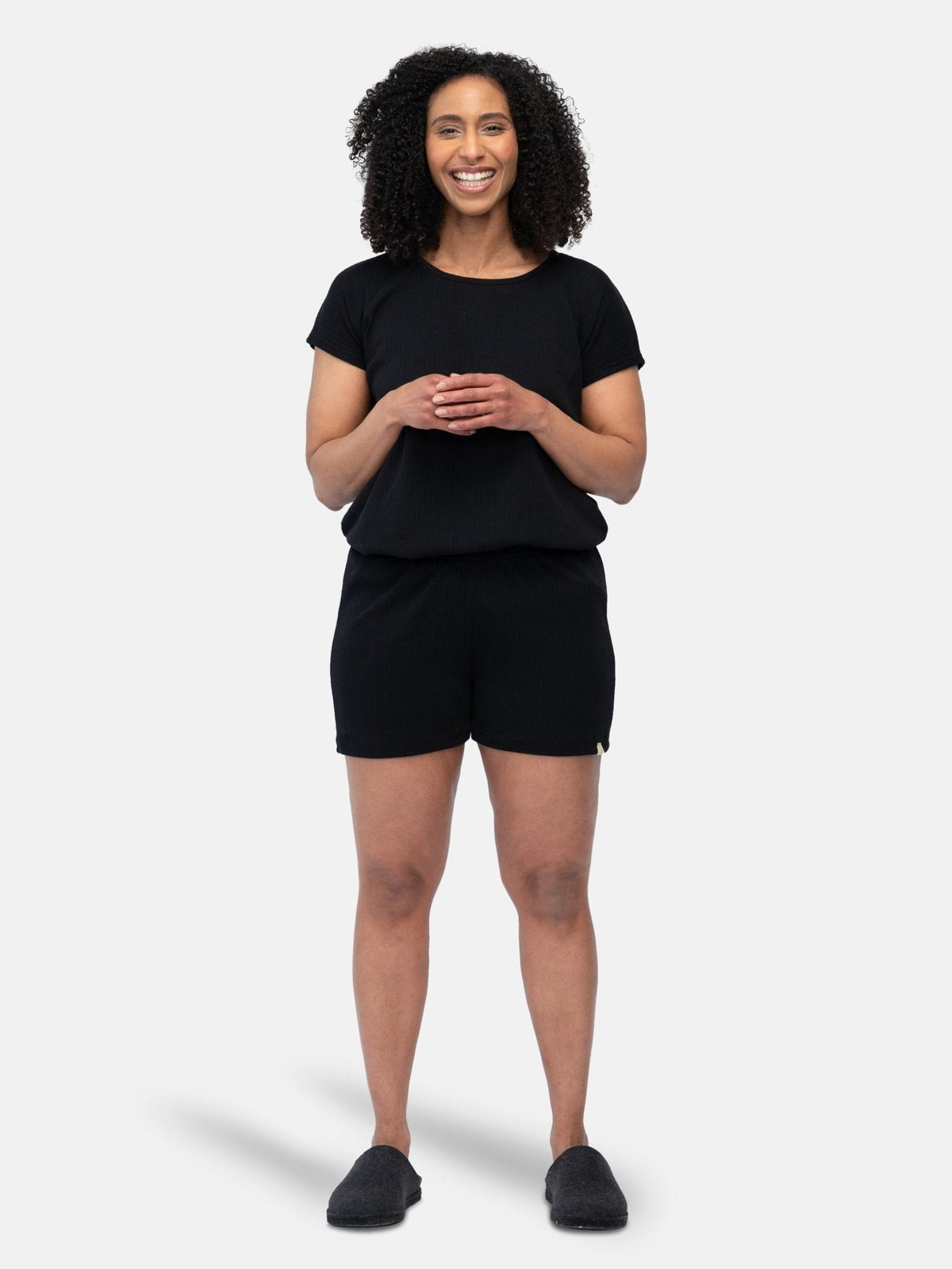 Elastische Short aus Derby - Rib - loud + proud - G400-blk-36