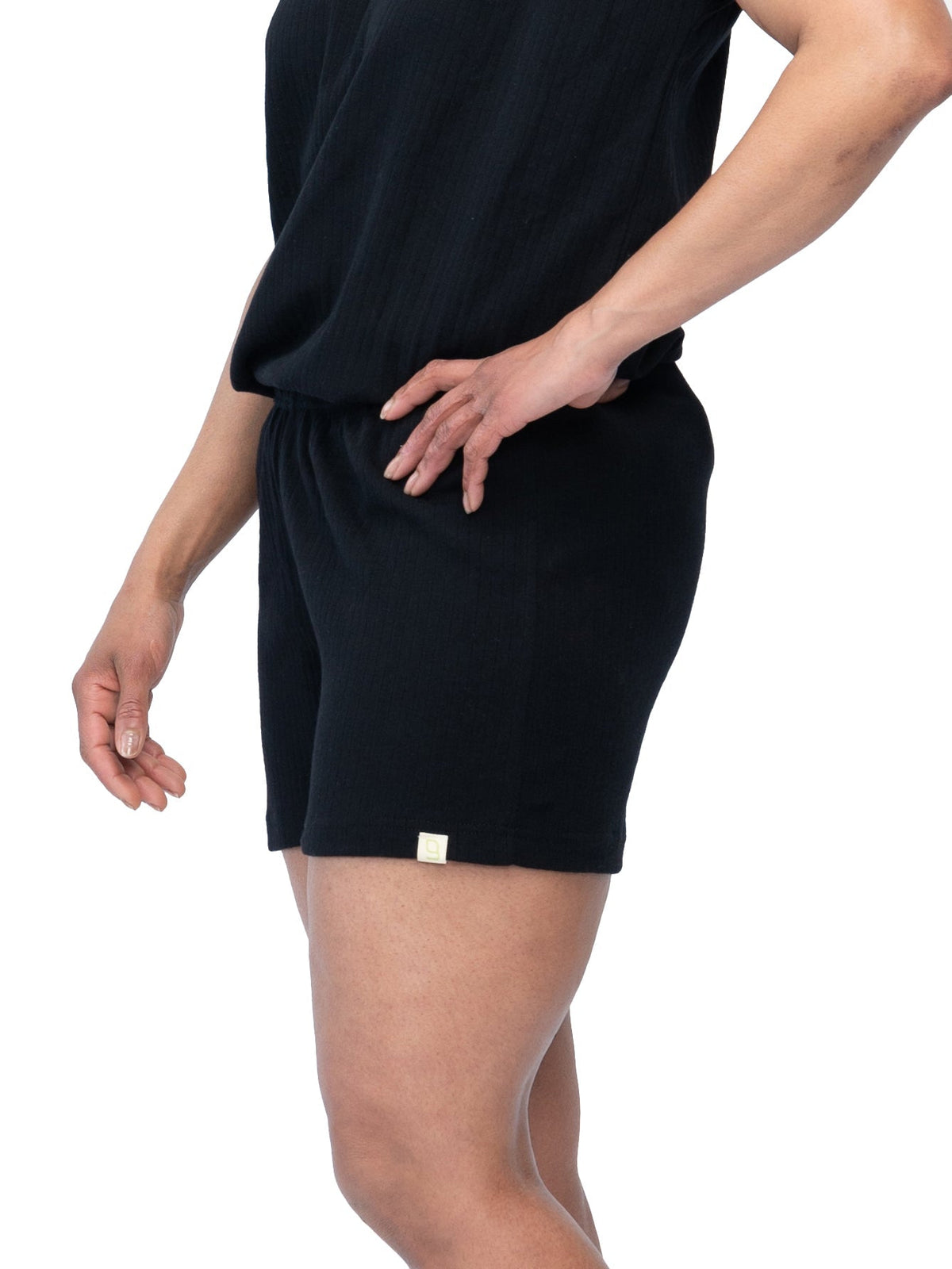 Elastische Short aus Derby - Rib - loud + proud - G400-blk-36