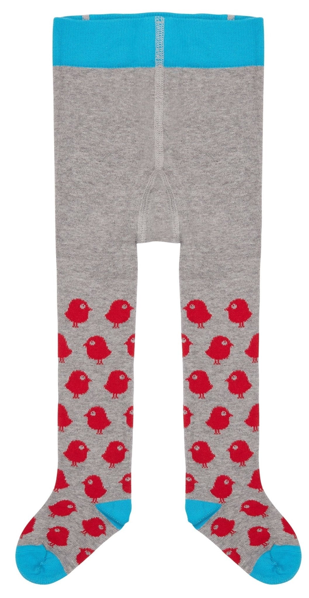 Gemusterte Strumpfhose - loud + proud - 8001 - gr/birds - 62/68