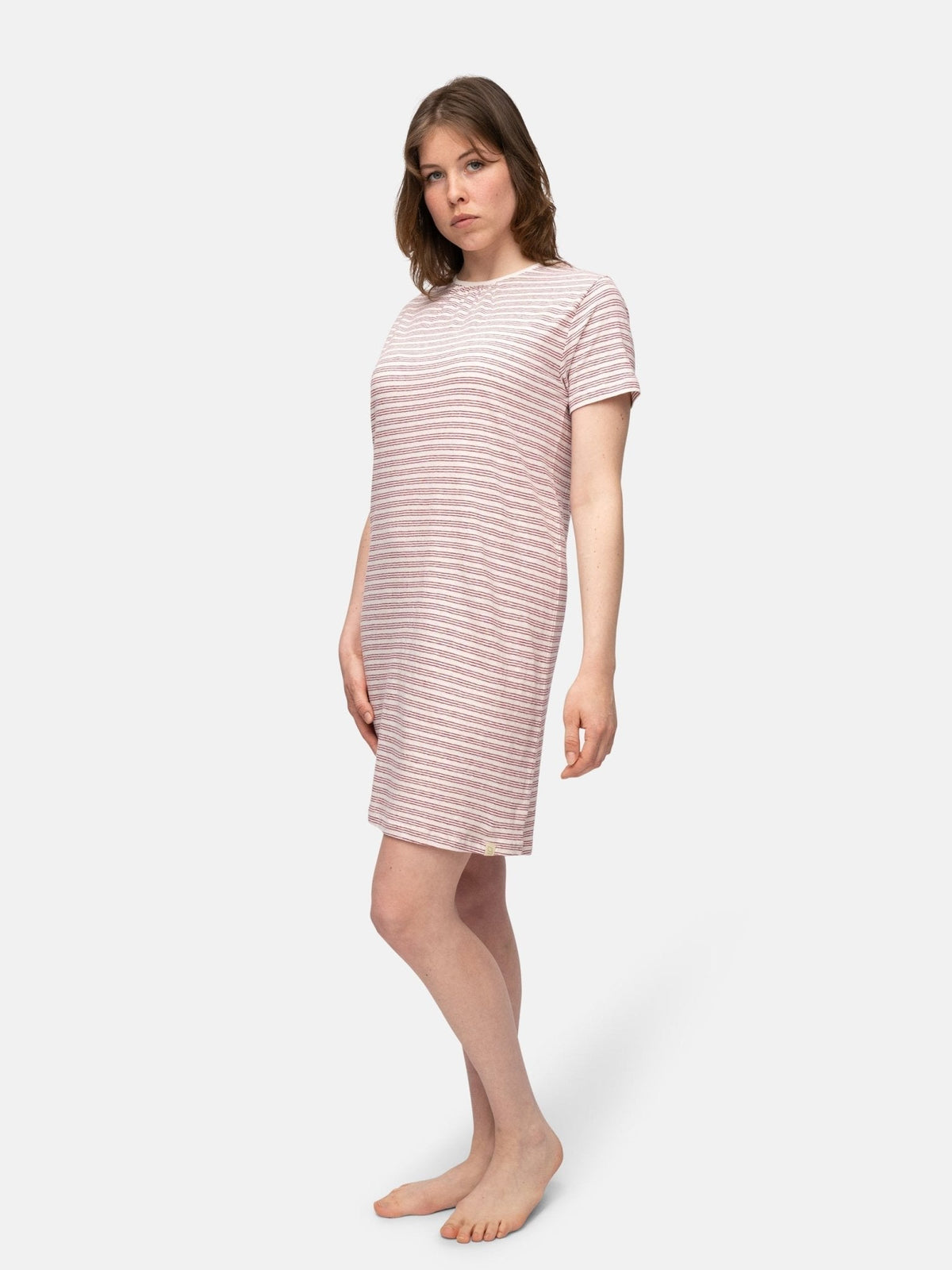 Geringeltes Sleepshirt mit Leinen - Anteil - loud + proud - G603-rou-36
