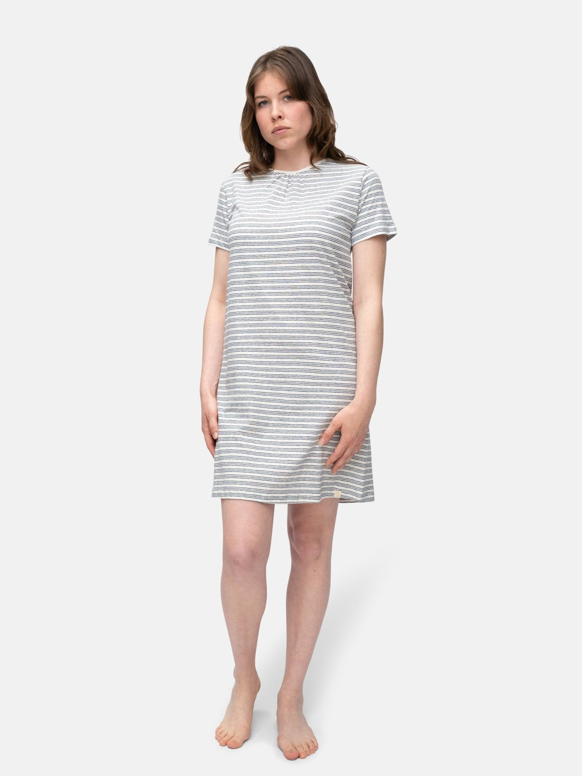 Geringeltes Sleepshirt mit Leinen - Anteil - loud + proud - G603-ul-36
