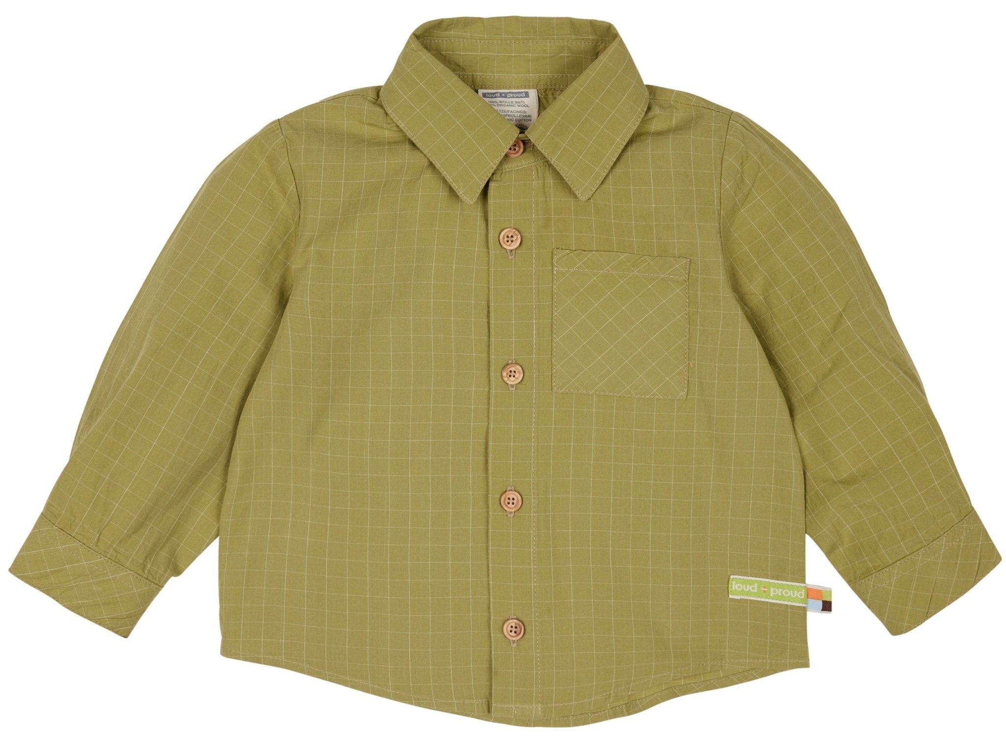 Hemd aus feinem Karo - loud + proud - 1129 - avo - 74/80