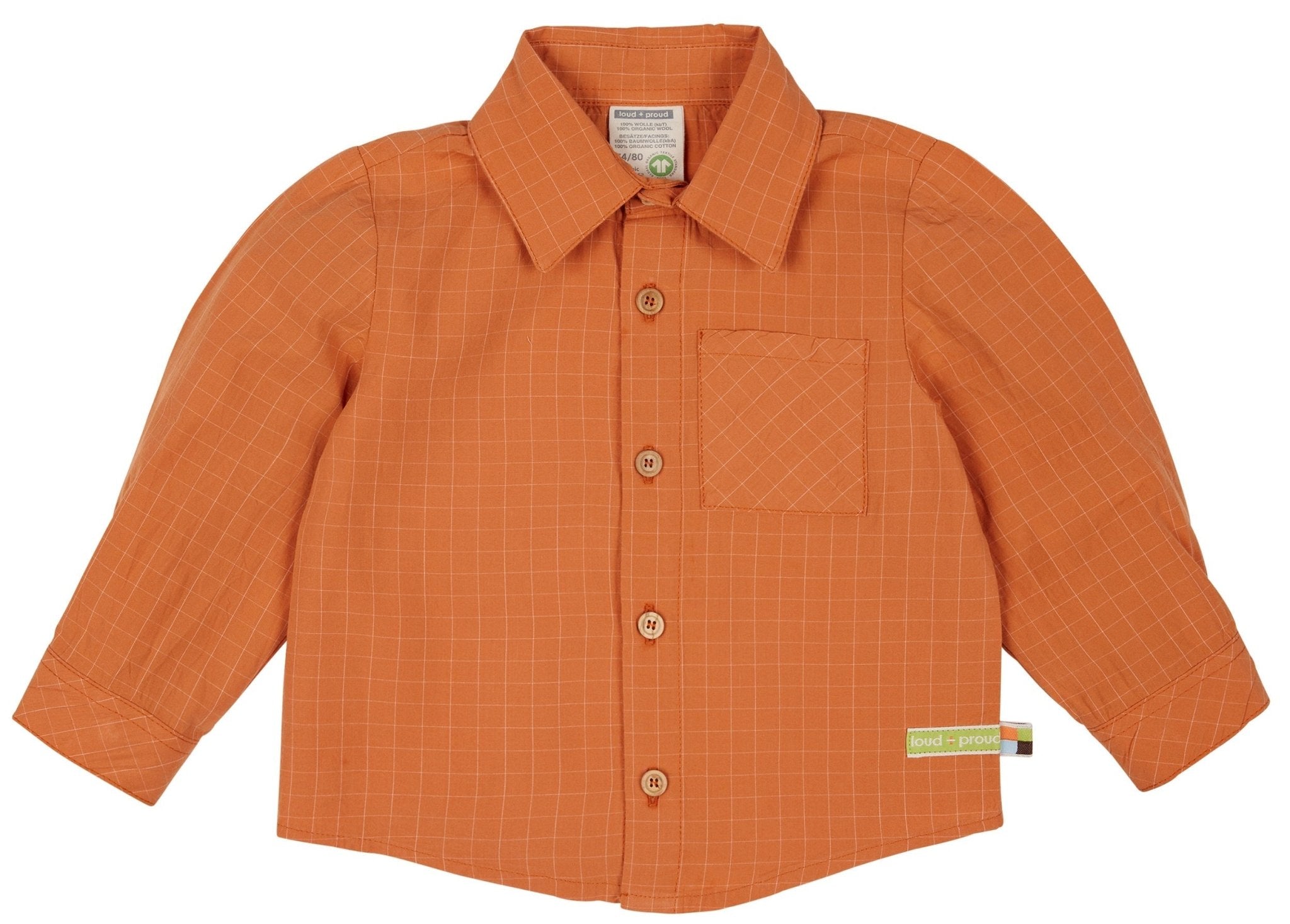 Hemd aus feinem Karo - loud + proud - 1129 - car - 74/80