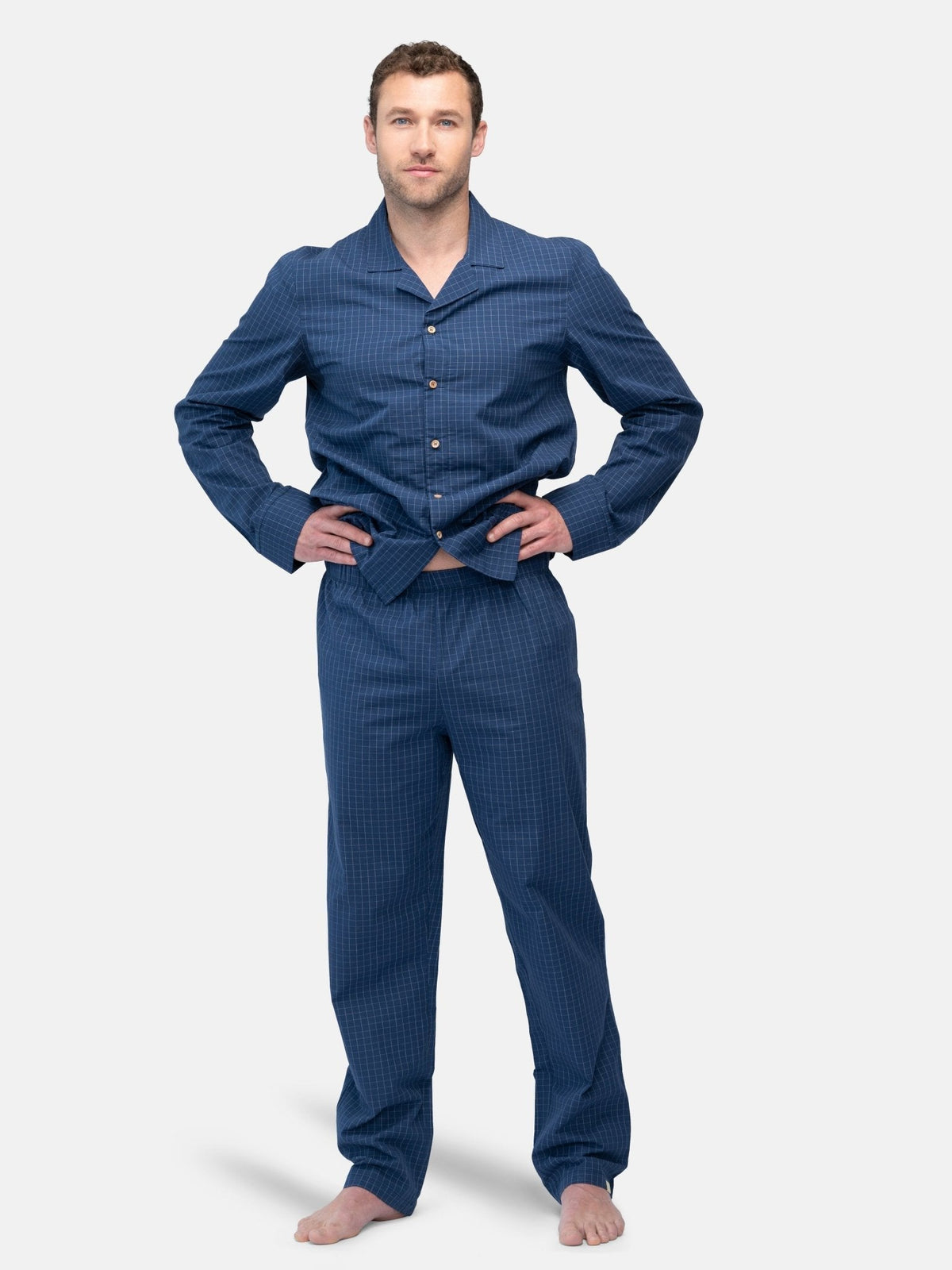 Herren Pyjama - Hose mit kleinem Karo - loud + proud - G409-ul-S