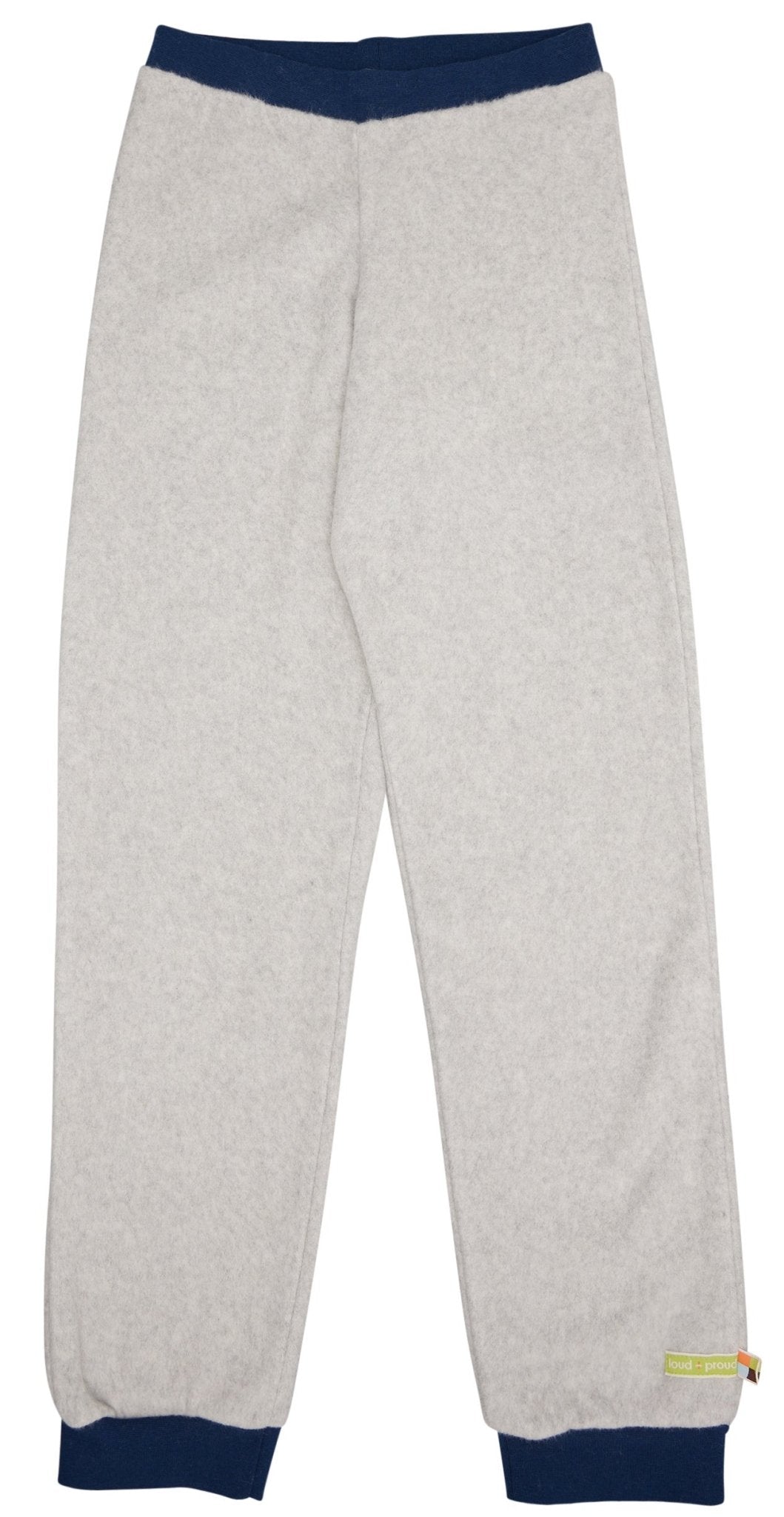 Hose aus Baumwoll - Fleece - loud + proud - 4192K - sil - 134/140