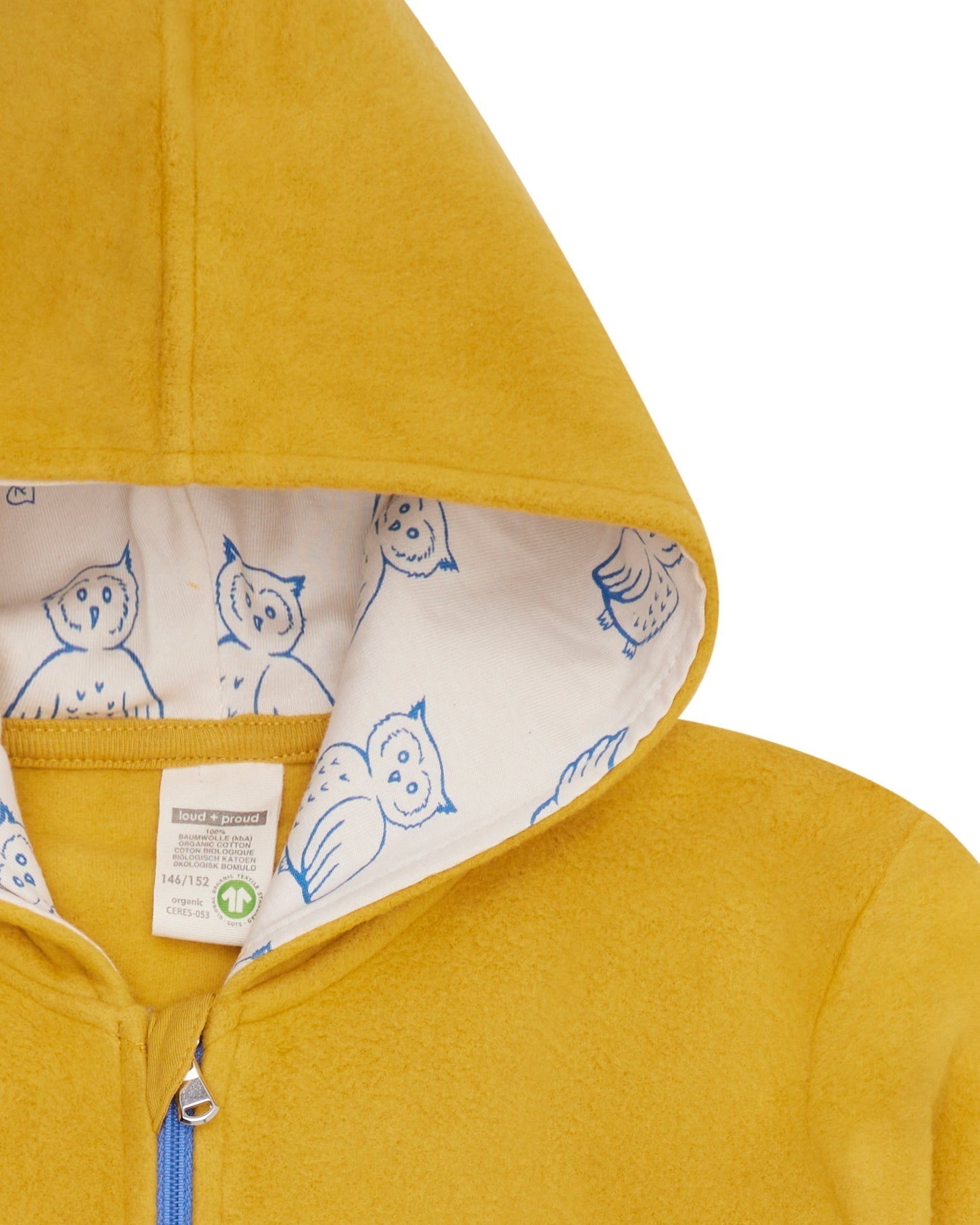 Jacke aus Baumwoll - Fleece - loud + proud - 3147K - cur - 134/140