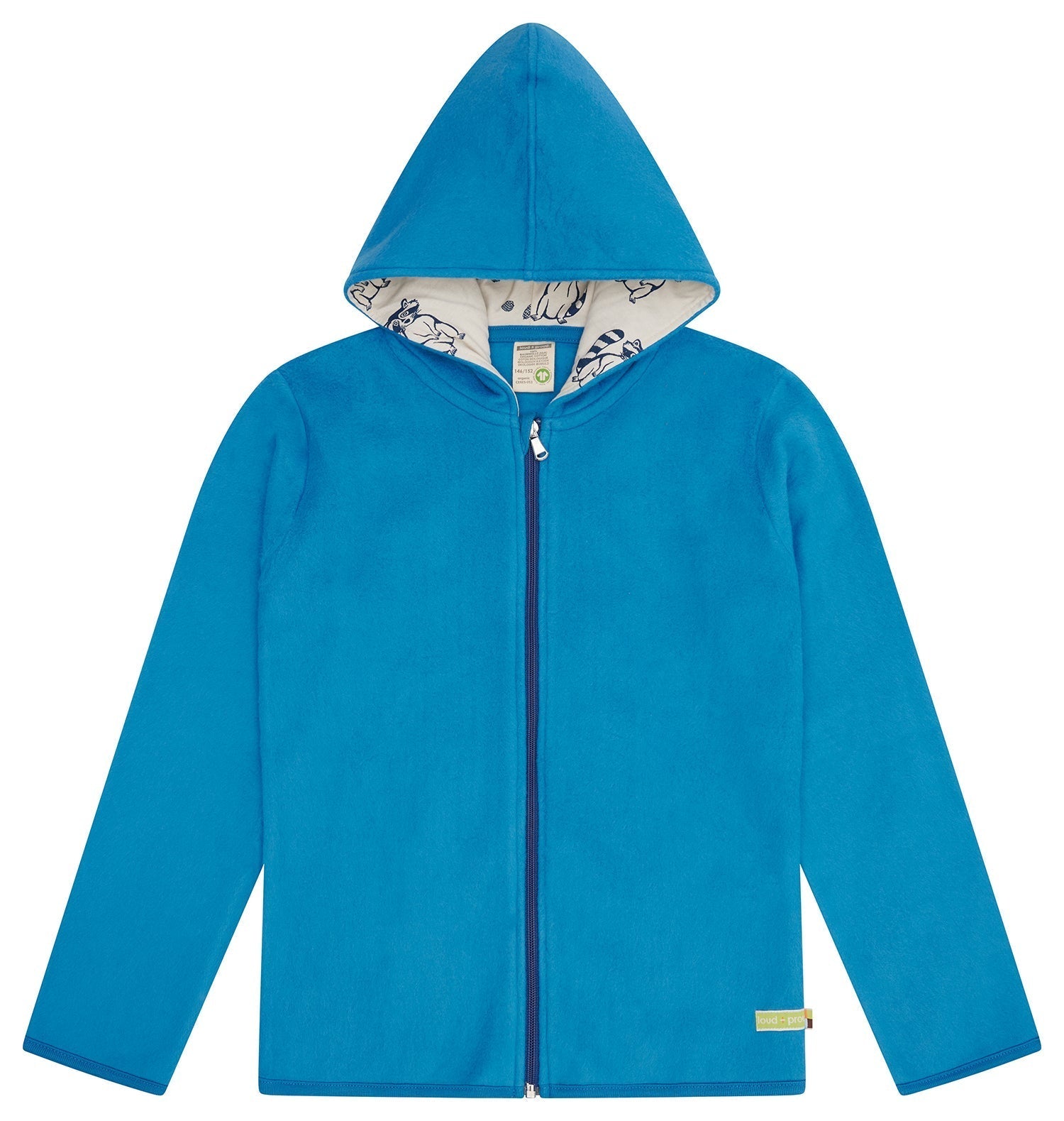 Jacke aus Baumwoll - Fleece - loud + proud - 3147K - azu - 134/140