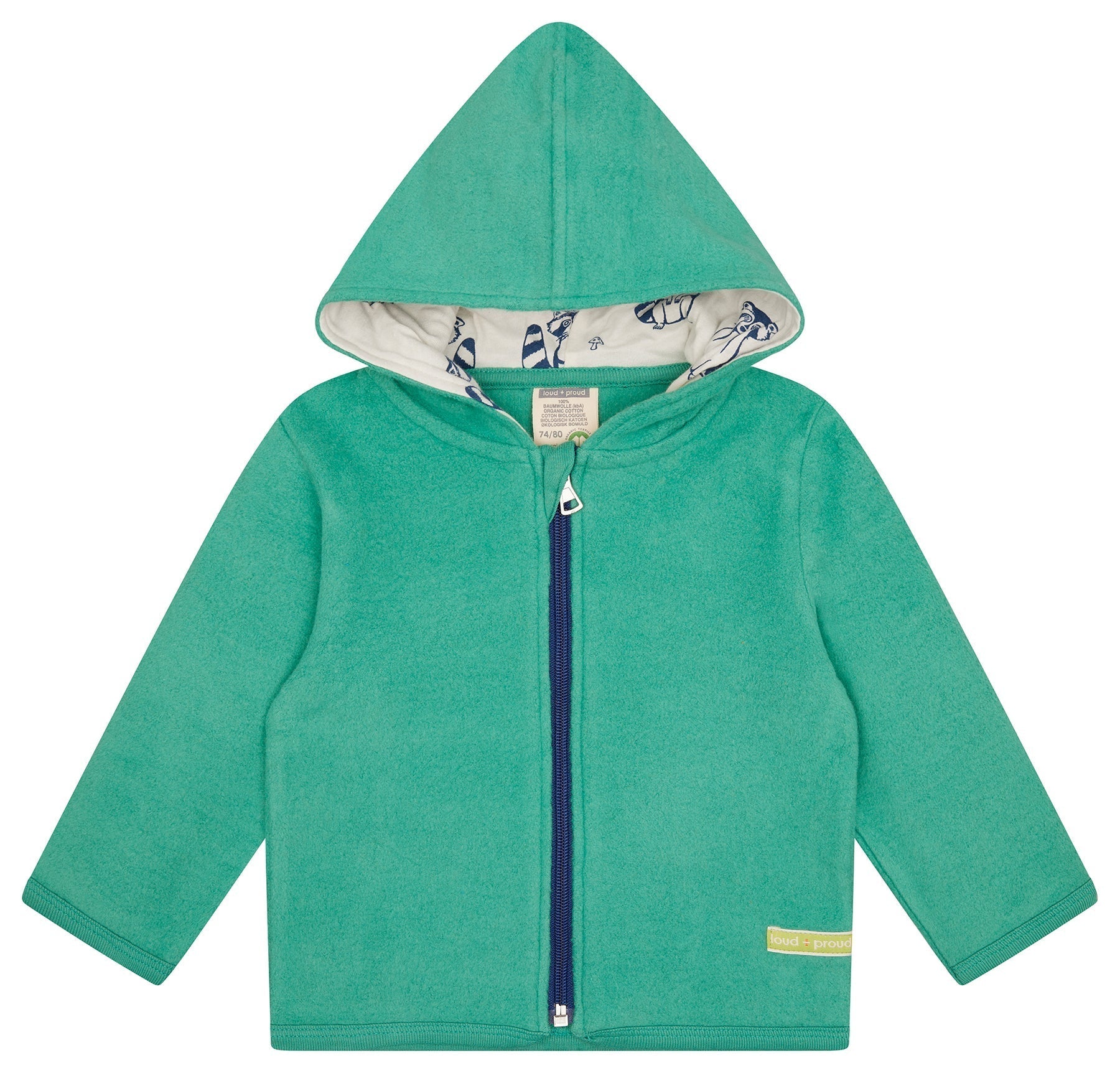 Jacke aus Baumwoll - Fleece - loud + proud - 3147 - pla - 62/68