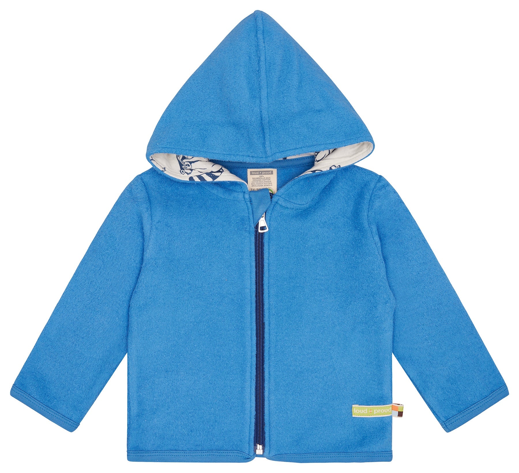 Jacke aus Baumwoll - Fleece - loud + proud - 3147 - azu - 62/68