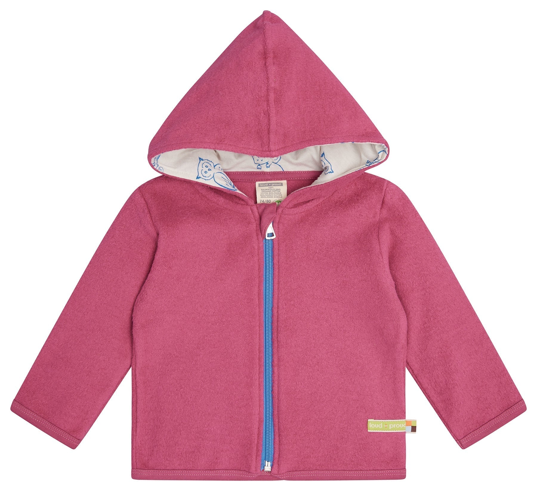 Jacke aus Baumwoll - Fleece - loud + proud - 3147 - rou - 62/68