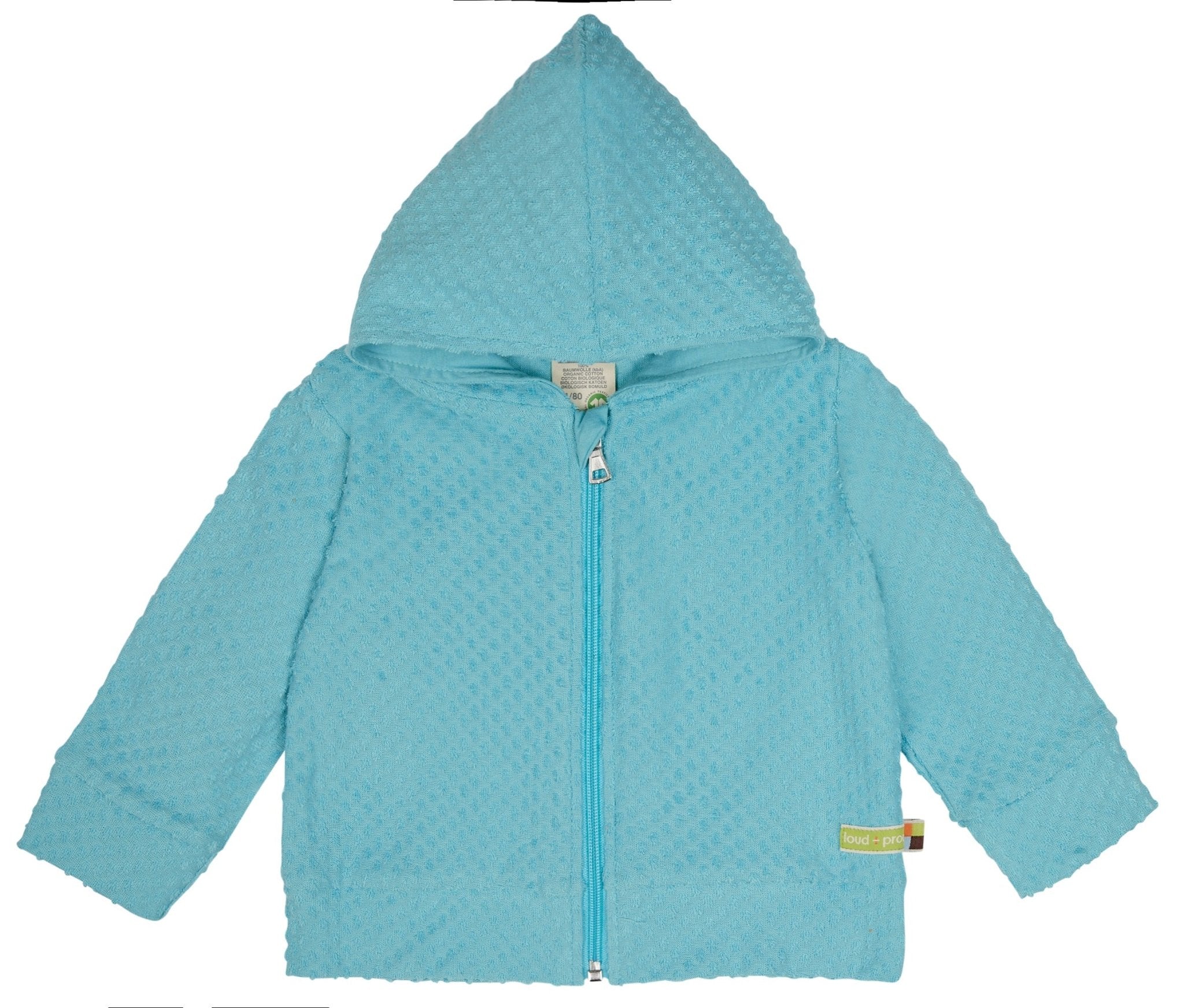 Jacke aus Frottee mit Punkten - loud + proud - 3122 - cya - 62/68