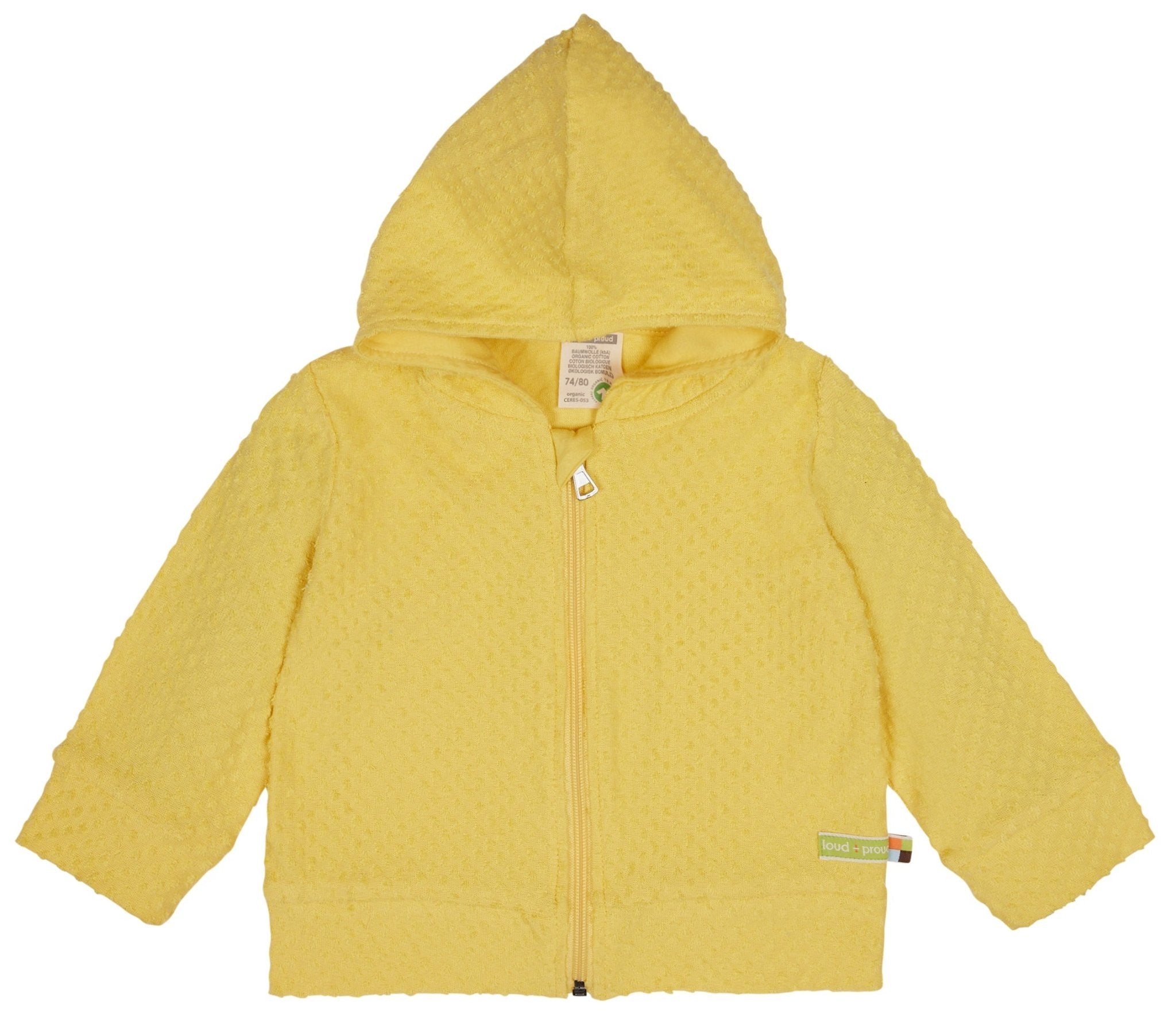 Jacke aus Frottee mit Punkten - loud + proud - 3122 - gol - 62/68