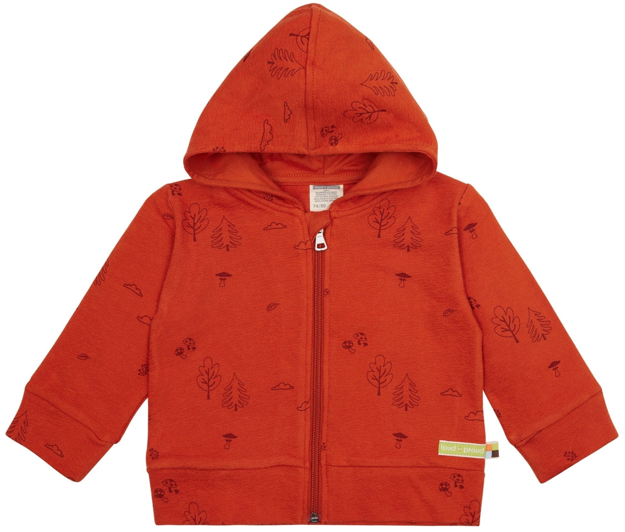 Jacke Strukturstrick mit Druck - loud + proud - 3132 - ter - 62/68