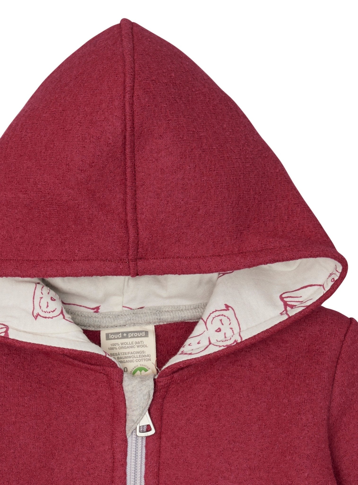 Jacke Wollwalk - loud + proud - 3152 - rou - 62/68