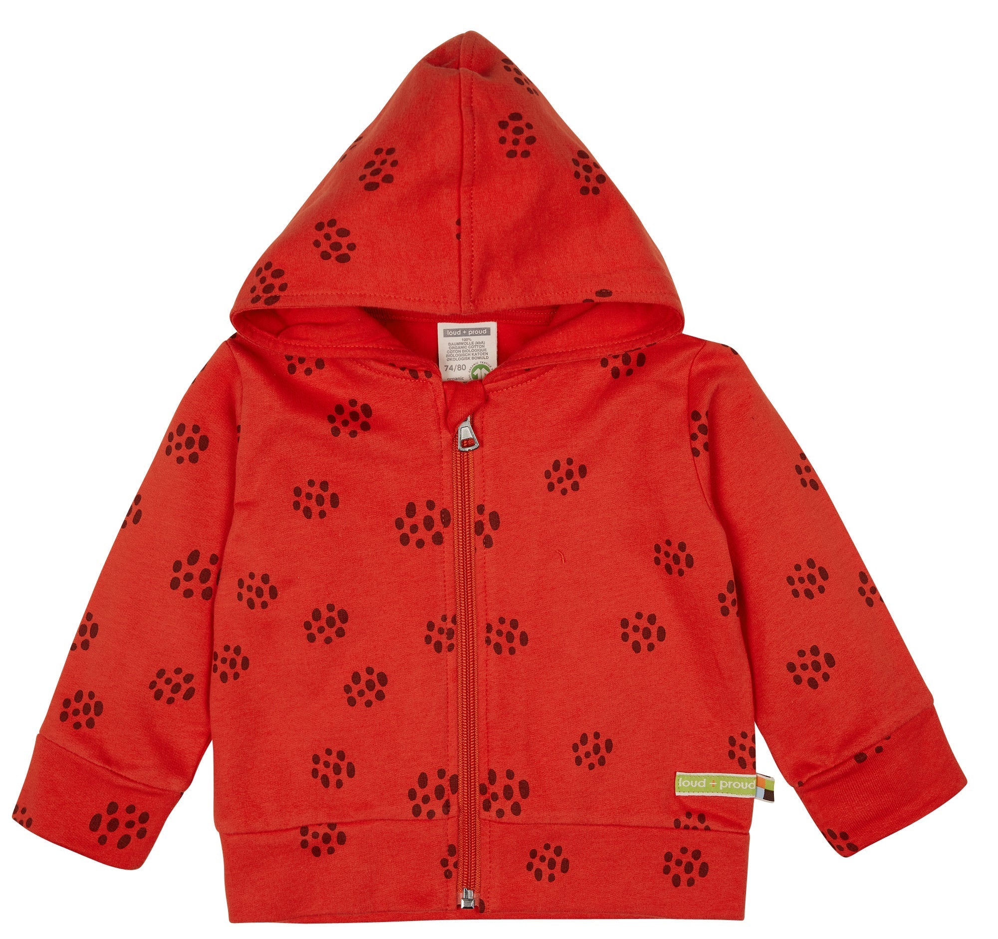 - Kapuzenjacke mit Druck - loud + proud - 3101-cop-62/68