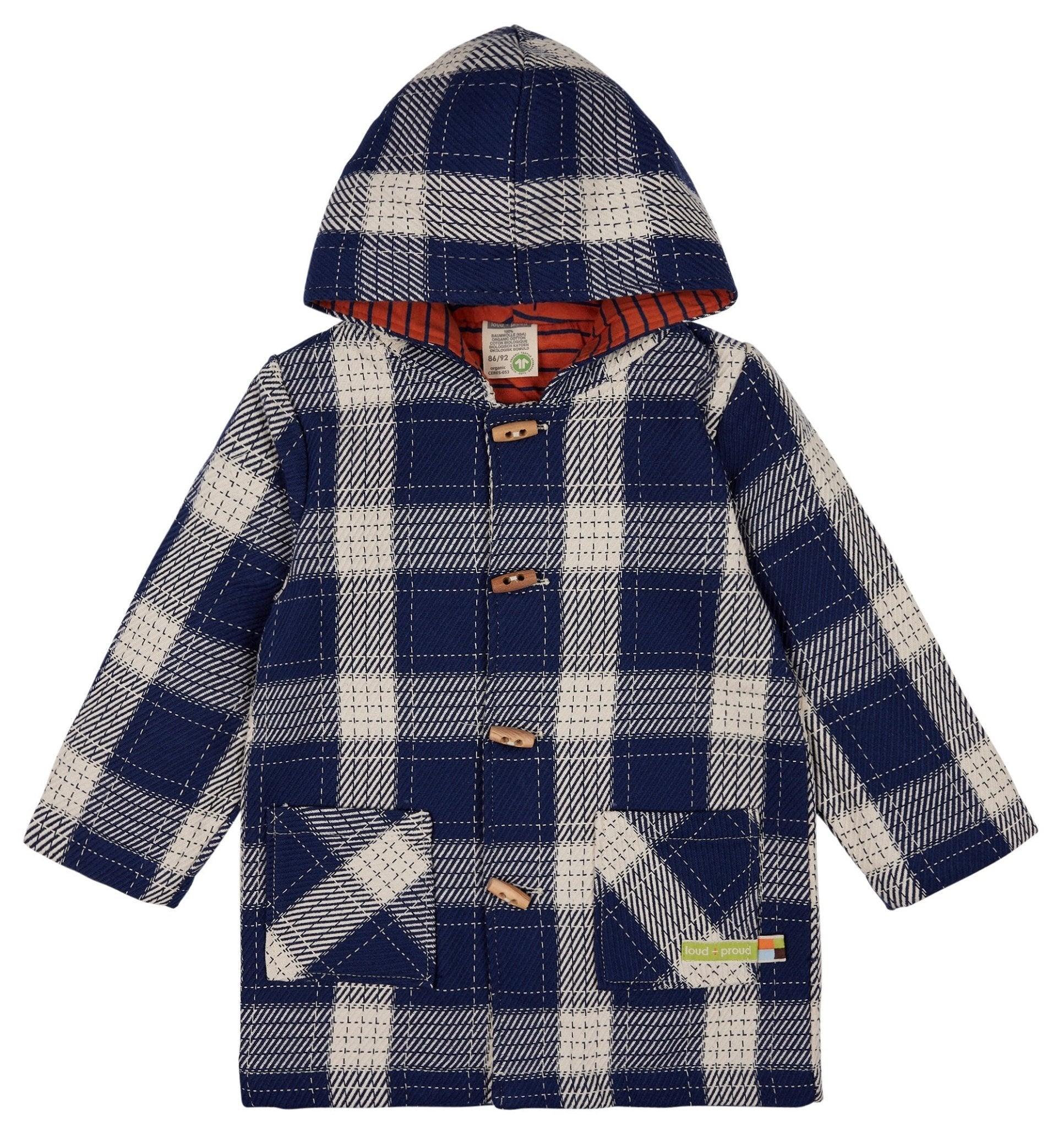 - Karierter Kurzmantel - loud + proud - 3117-ul-86/92