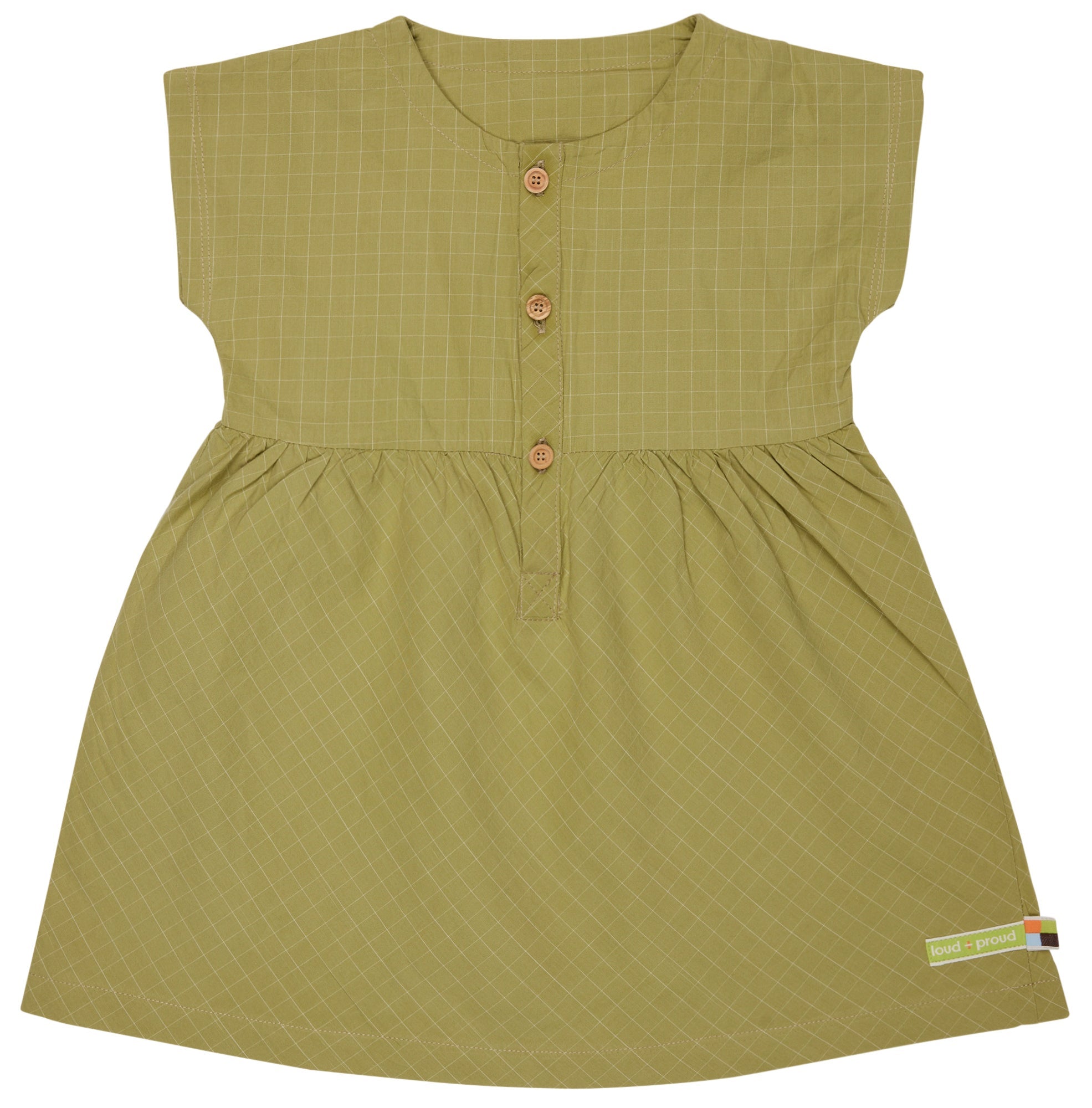 Kleid aus feinem Karo - loud + proud - 6072 - avo - 74/80