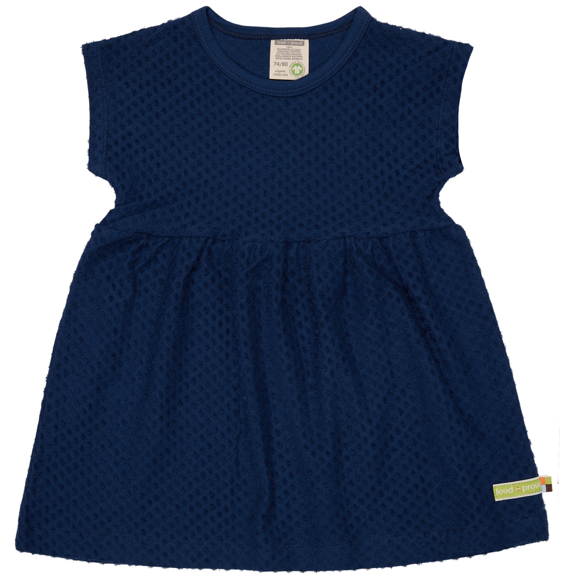 Kleid aus Frottee mit Punkten - loud + proud - 6071 - ul - 74/80