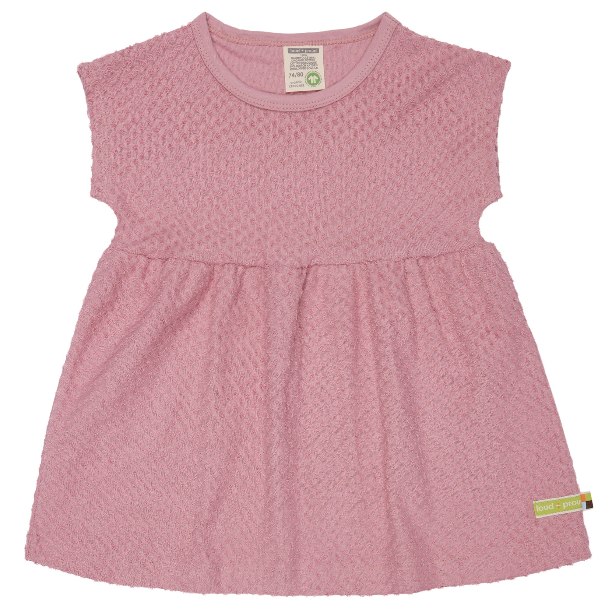 Kleid aus Frottee mit Punkten - loud + proud - 6071 - ast - 74/80