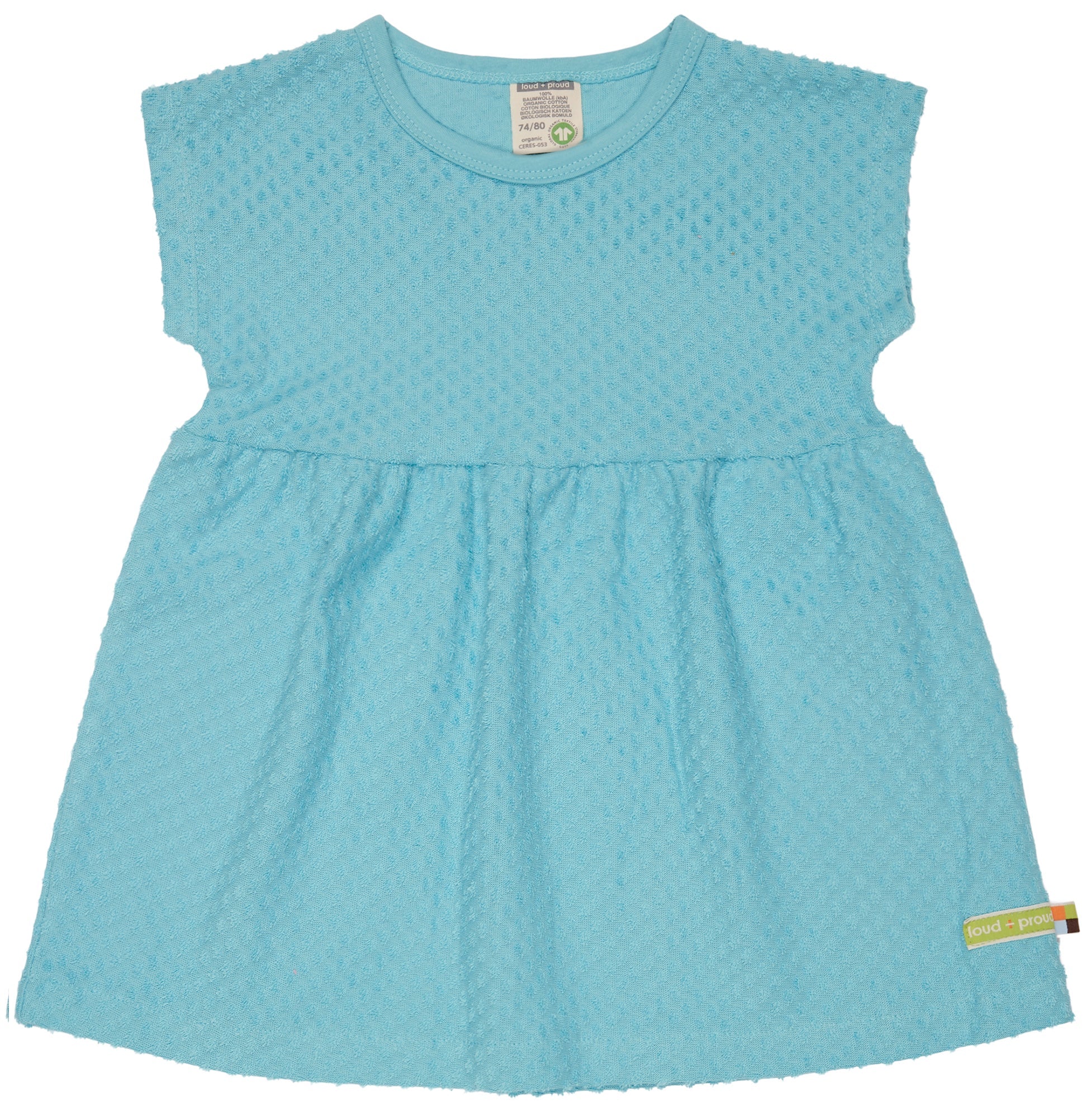 Kleid aus Frottee mit Punkten - loud + proud - 6071 - cya - 74/80