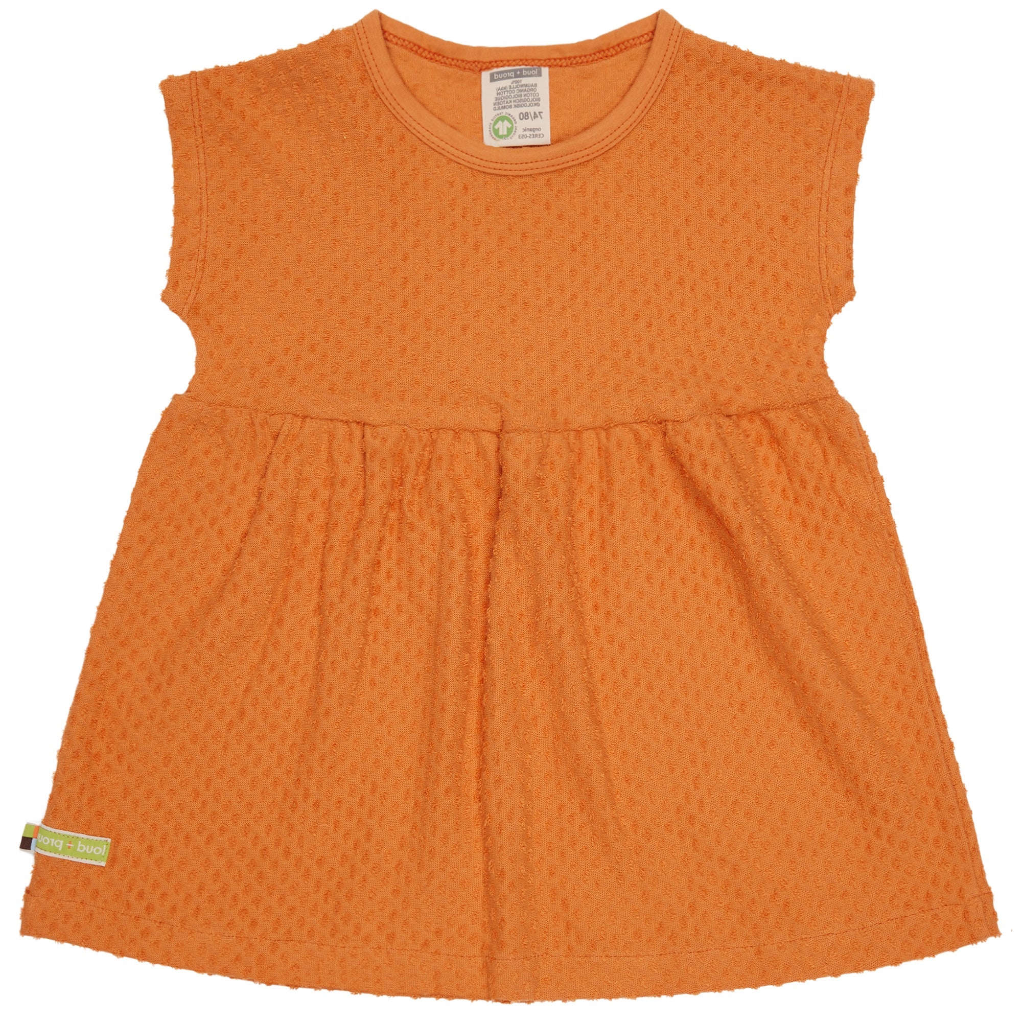 Kleid aus Frottee mit Punkten - loud + proud - 6071 - car - 74/80