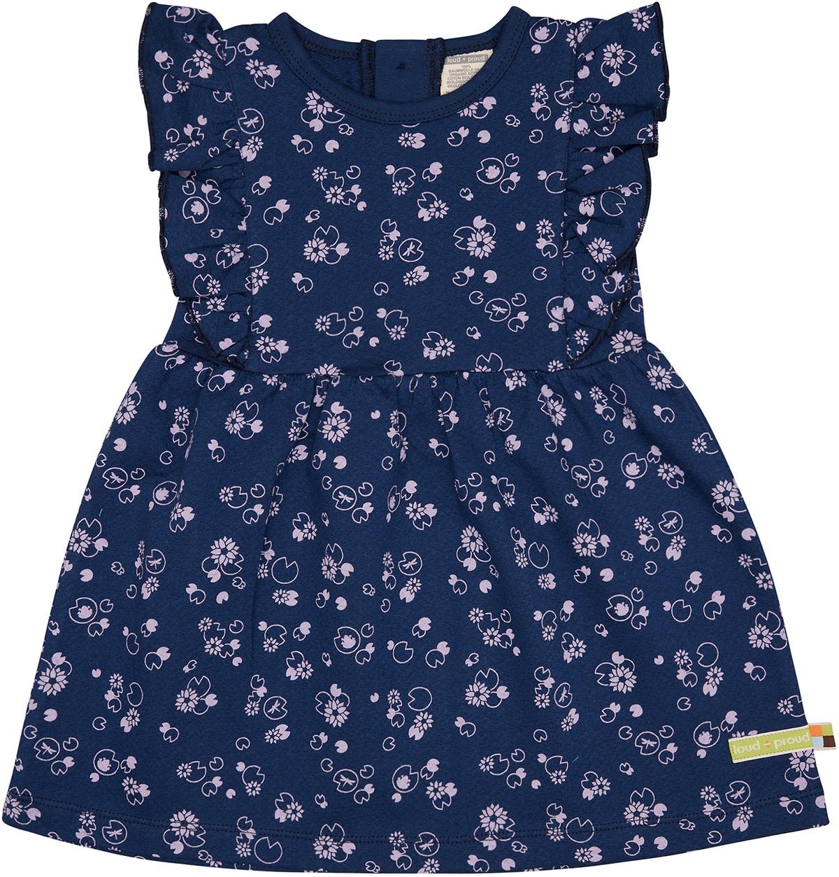 Kleid aus Musseline Jersey mit Druck - loud + proud - 6081 - ul - 74/80