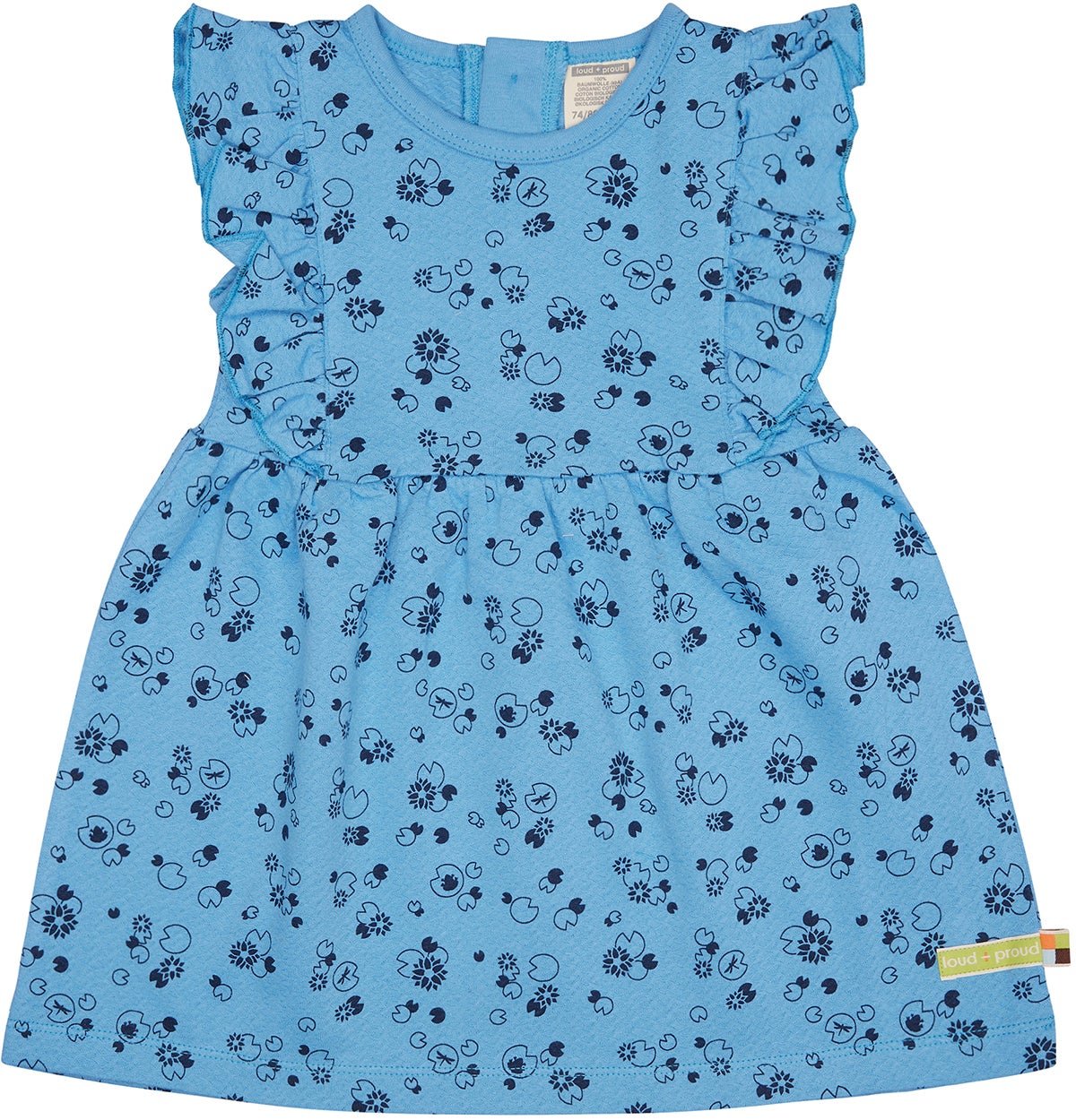 Kleid aus Musseline Jersey mit Druck - loud + proud - 6081 - bas - 74/80