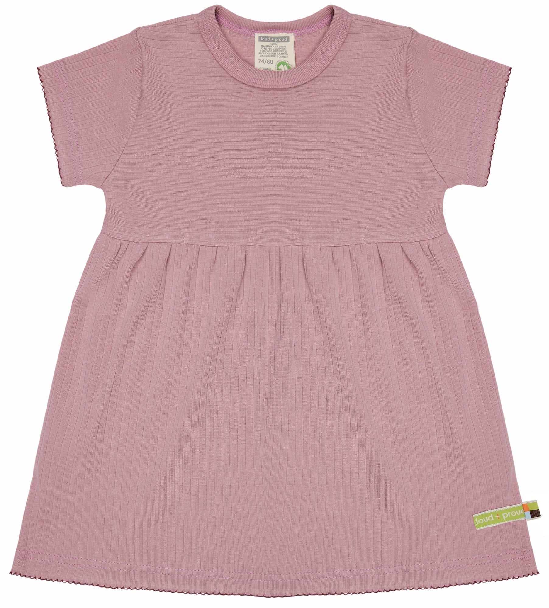 Kleid Derby Rib - loud + proud - 6068 - ast - 74/80