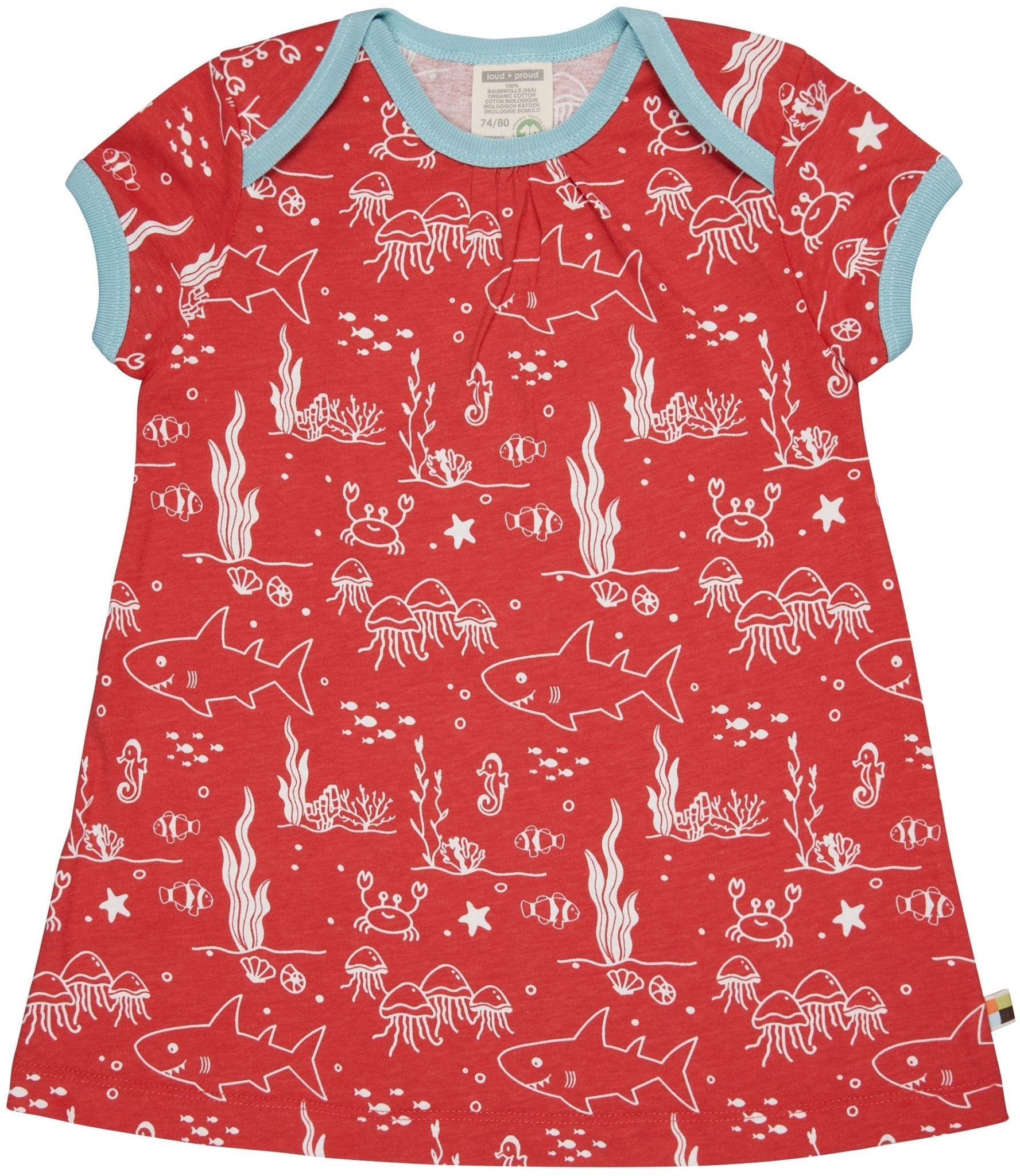 - Kleid Druck - loud + proud - 6044-chi-74/80