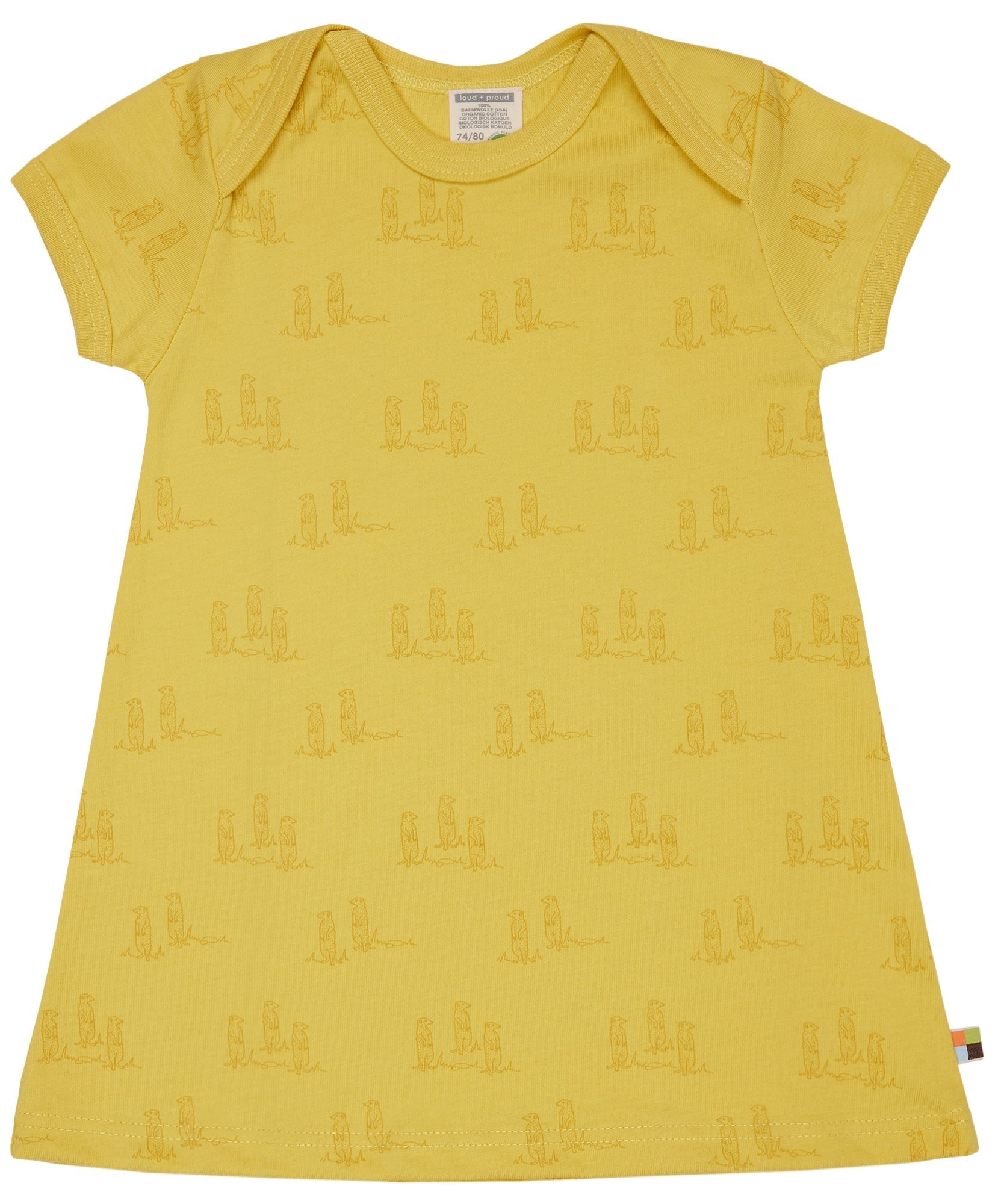 Kleid Druck - loud + proud - 6070 - gol - 74/80