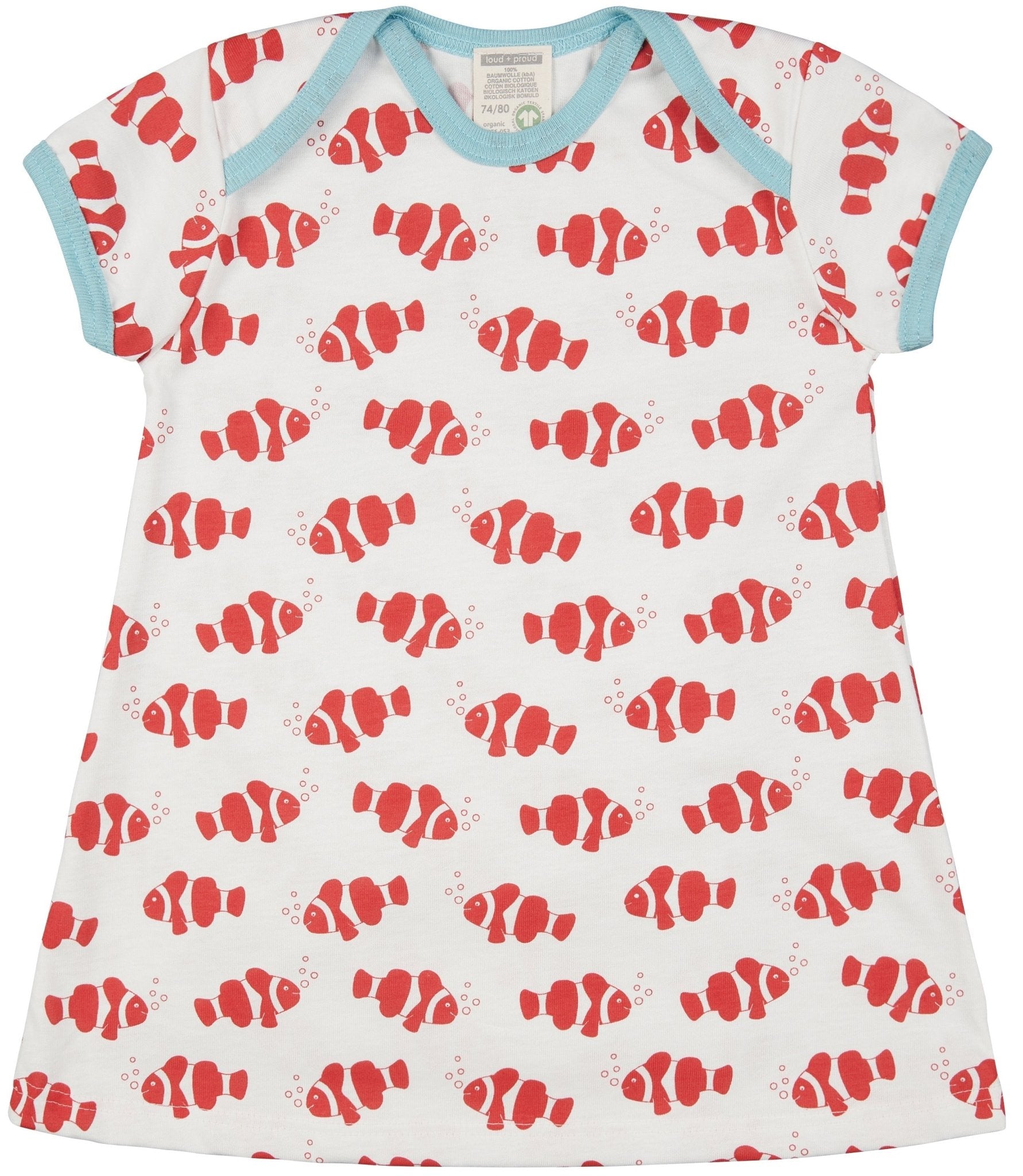 - Kleid Druck - loud + proud - 6042-chi-74/80