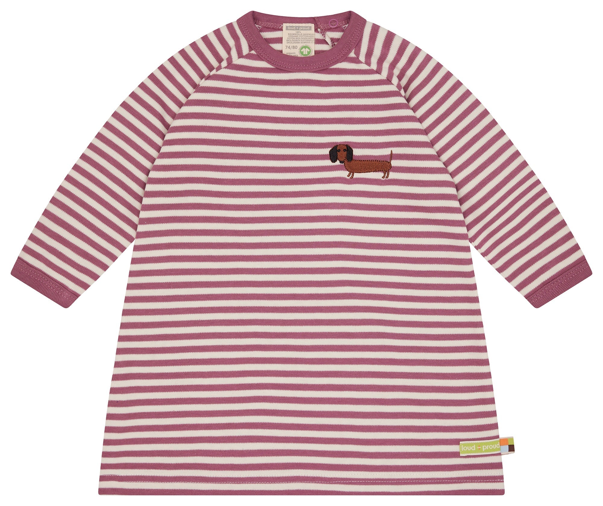 Kleid Interlock Ringel - loud + proud - 6096 - grp - 74/80