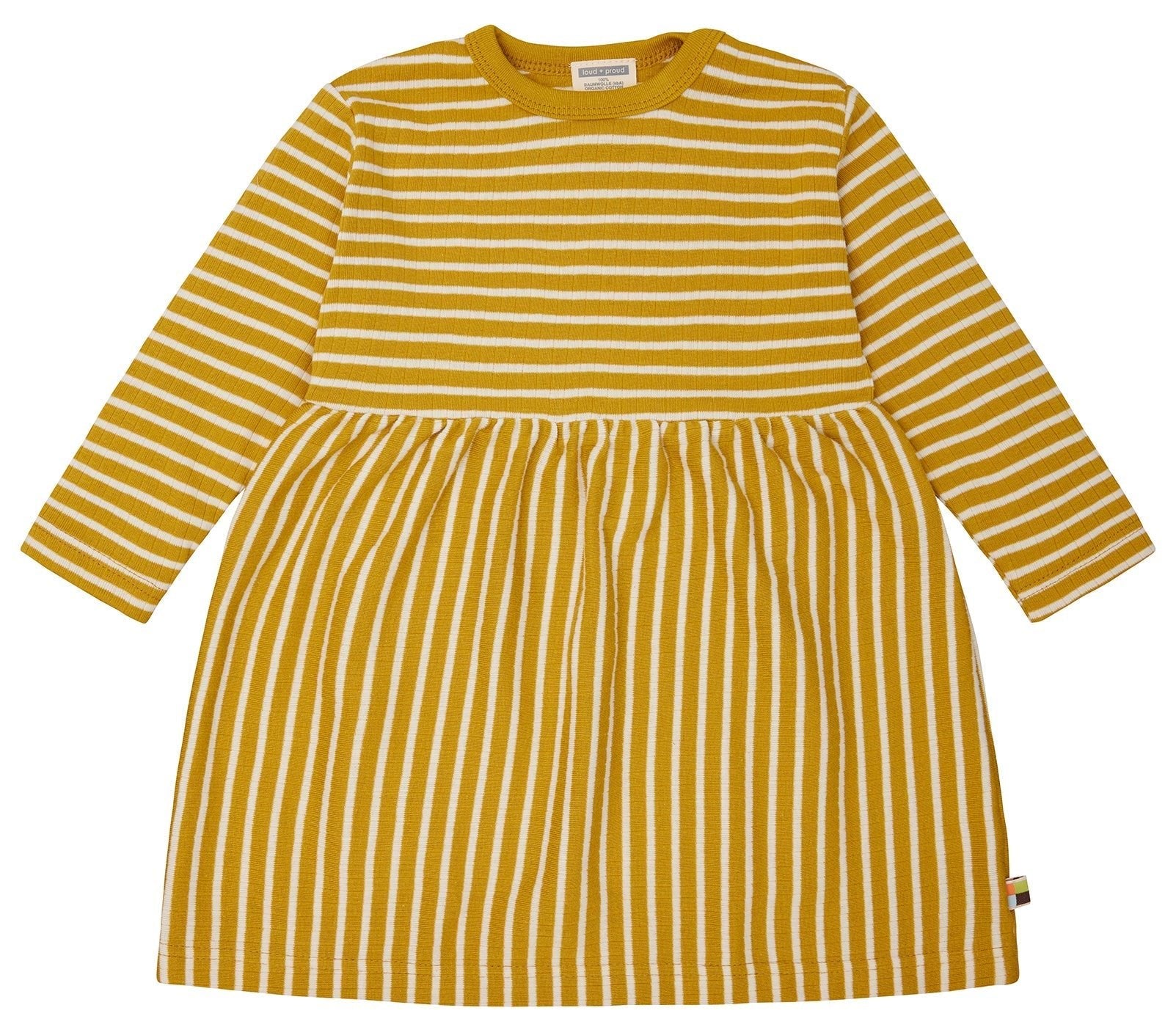 - Kleid langarm gestreift mit Rippe - loud + proud - 6086-cur-74/80