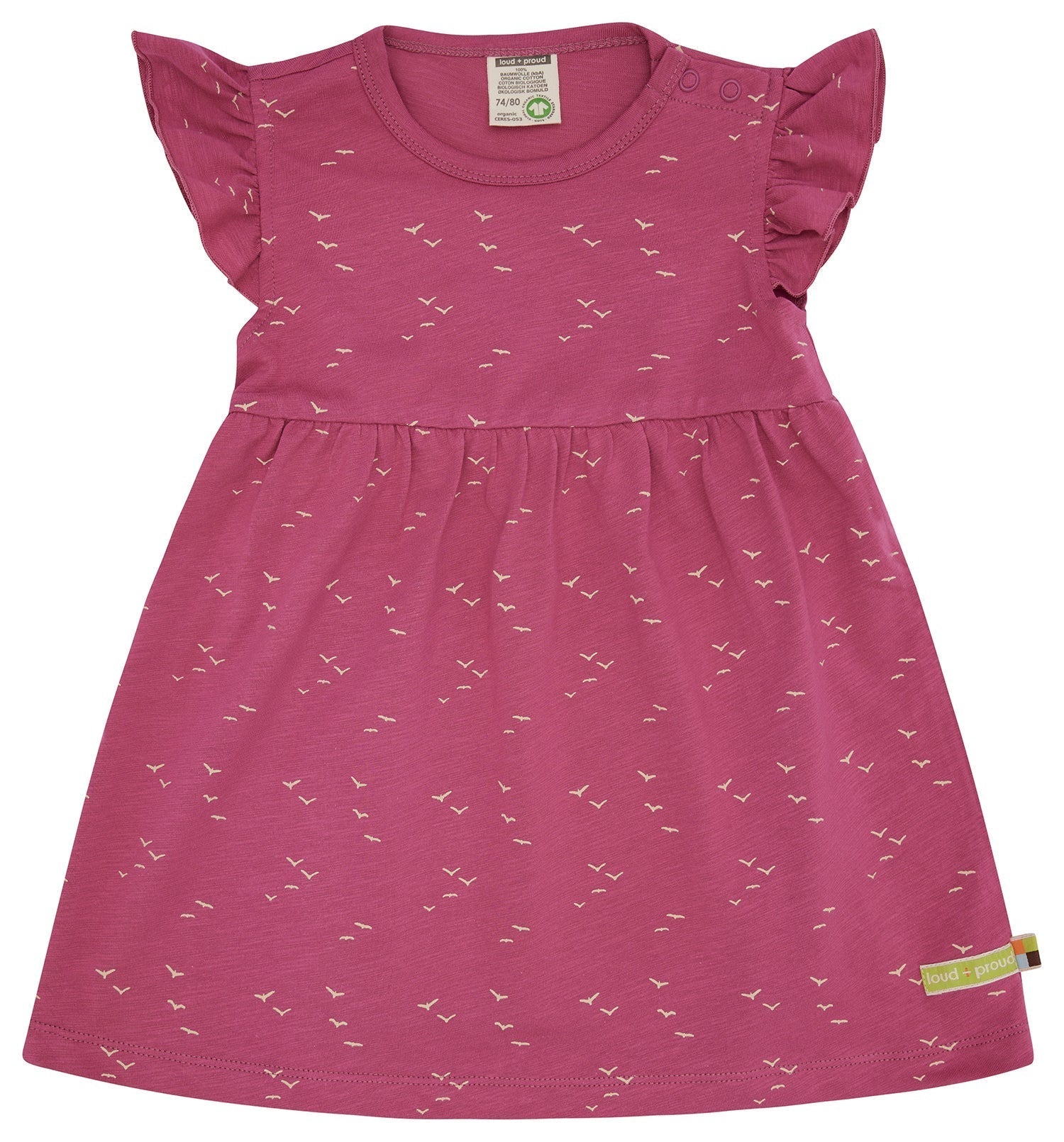 Kleid Slub Jersey - loud + proud - 6091 - rou - 74/80